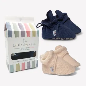 2 Pack of Stay-on, Non-Slip Booties - Mix 'n' Match Colours