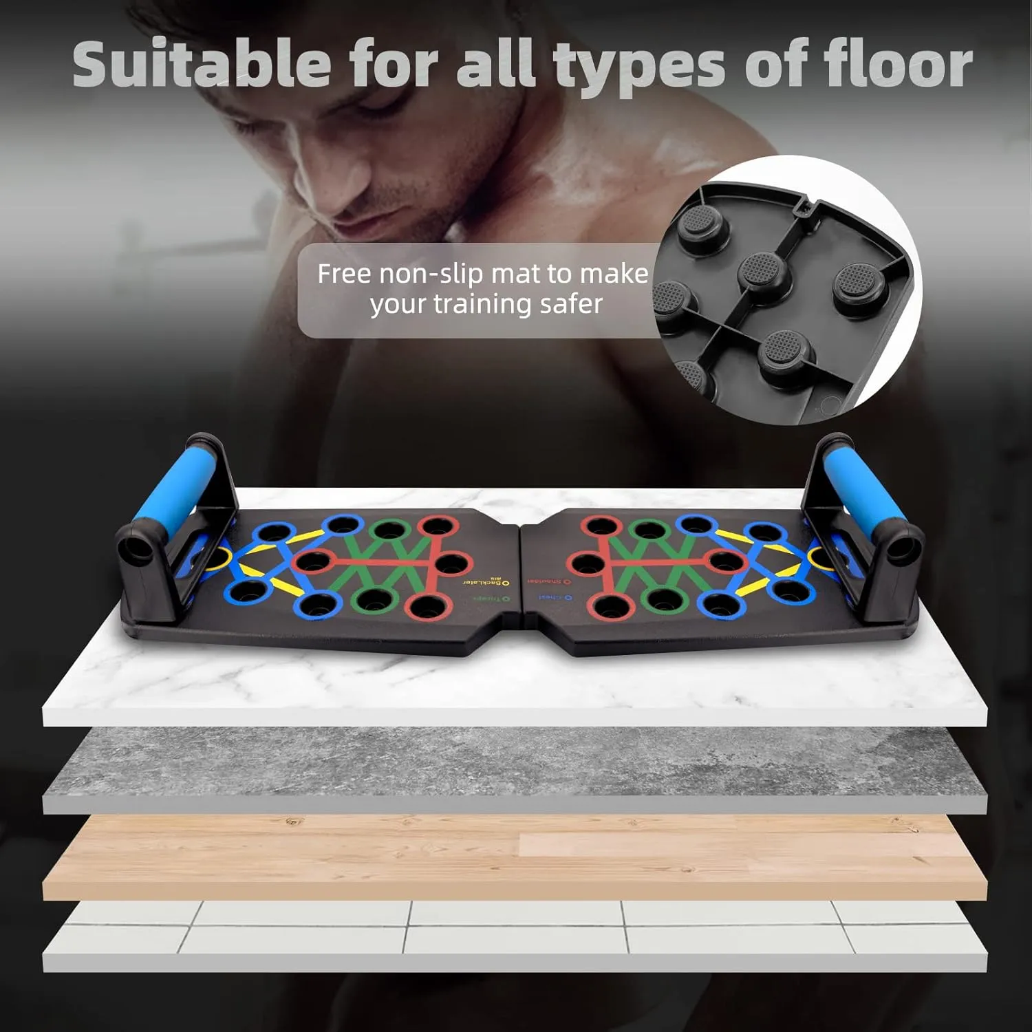 28 in 1 Push Up Rack Board System Fitness Workout Train Home Gym