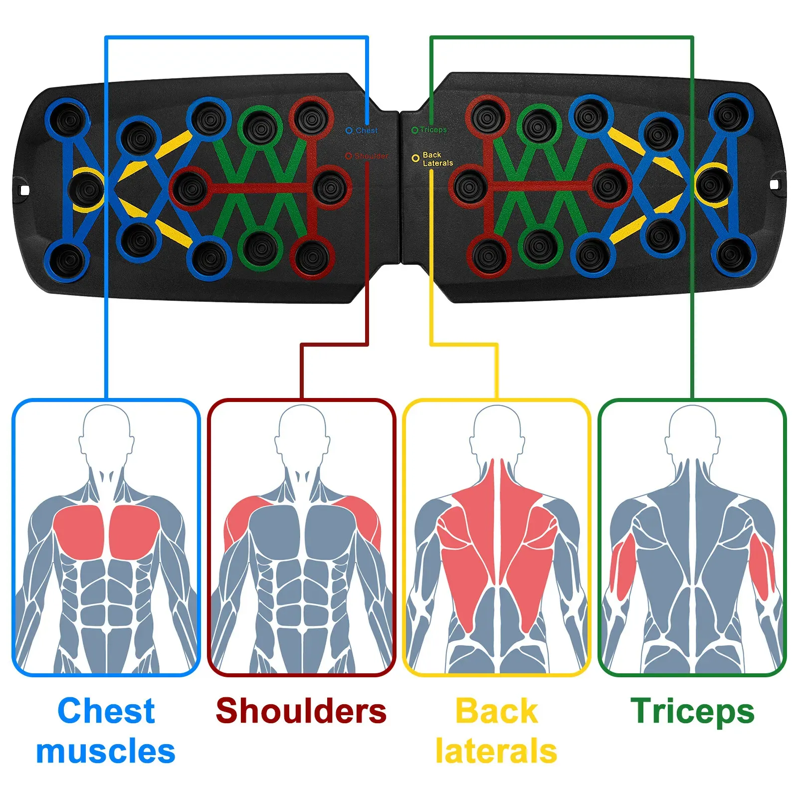 28 in 1 Push Up Rack Board System Fitness Workout Train Home Gym