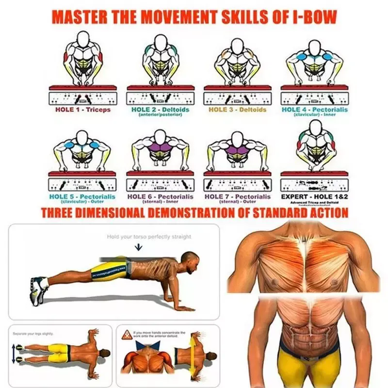 28 in 1 Push Up Rack Board System Fitness Workout Train Home Gym