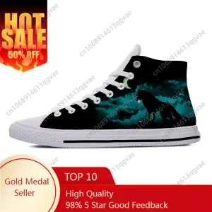 3D Wolf High Top Unisex Casual Canvas Sneakers