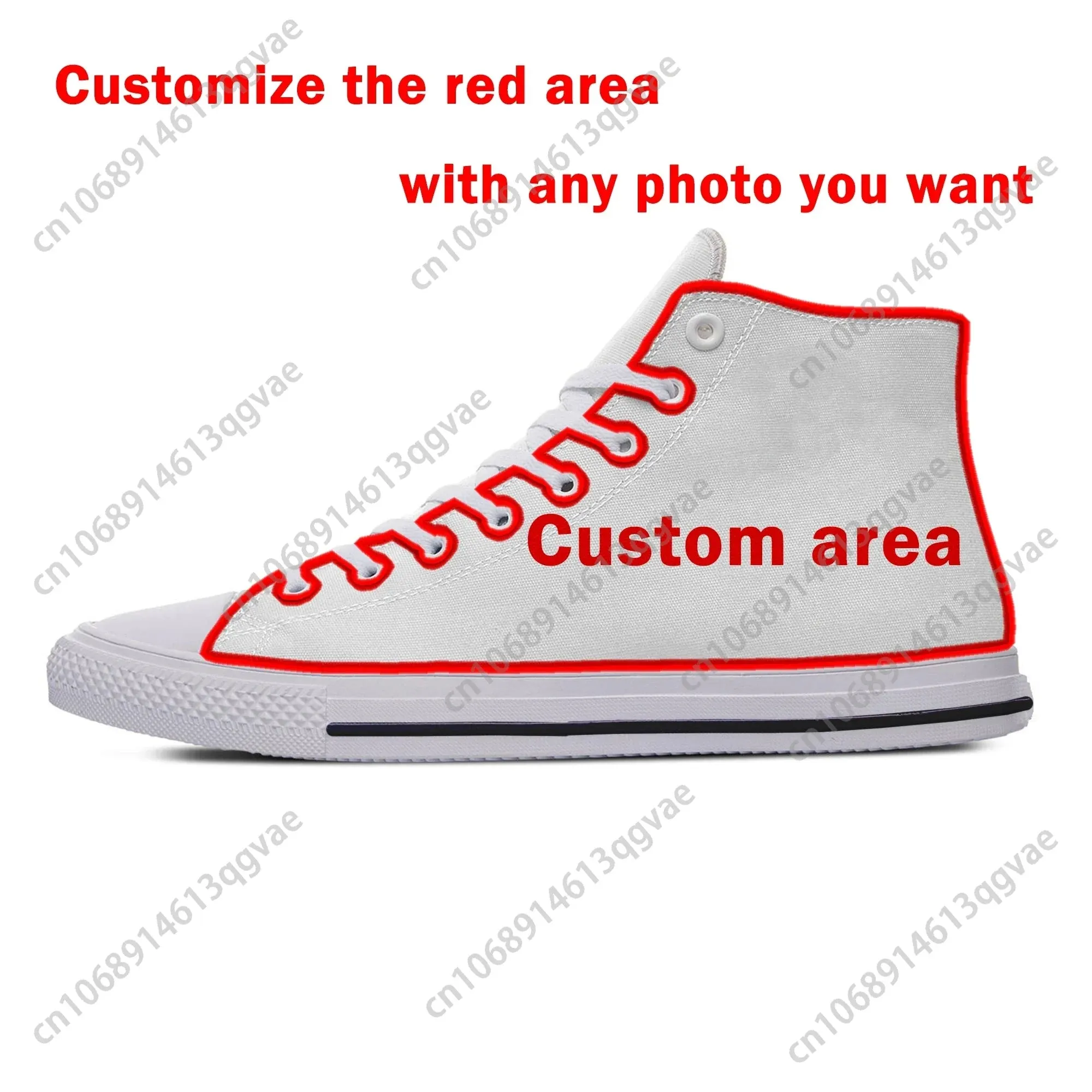 3D Wolf High Top Unisex Casual Canvas Sneakers