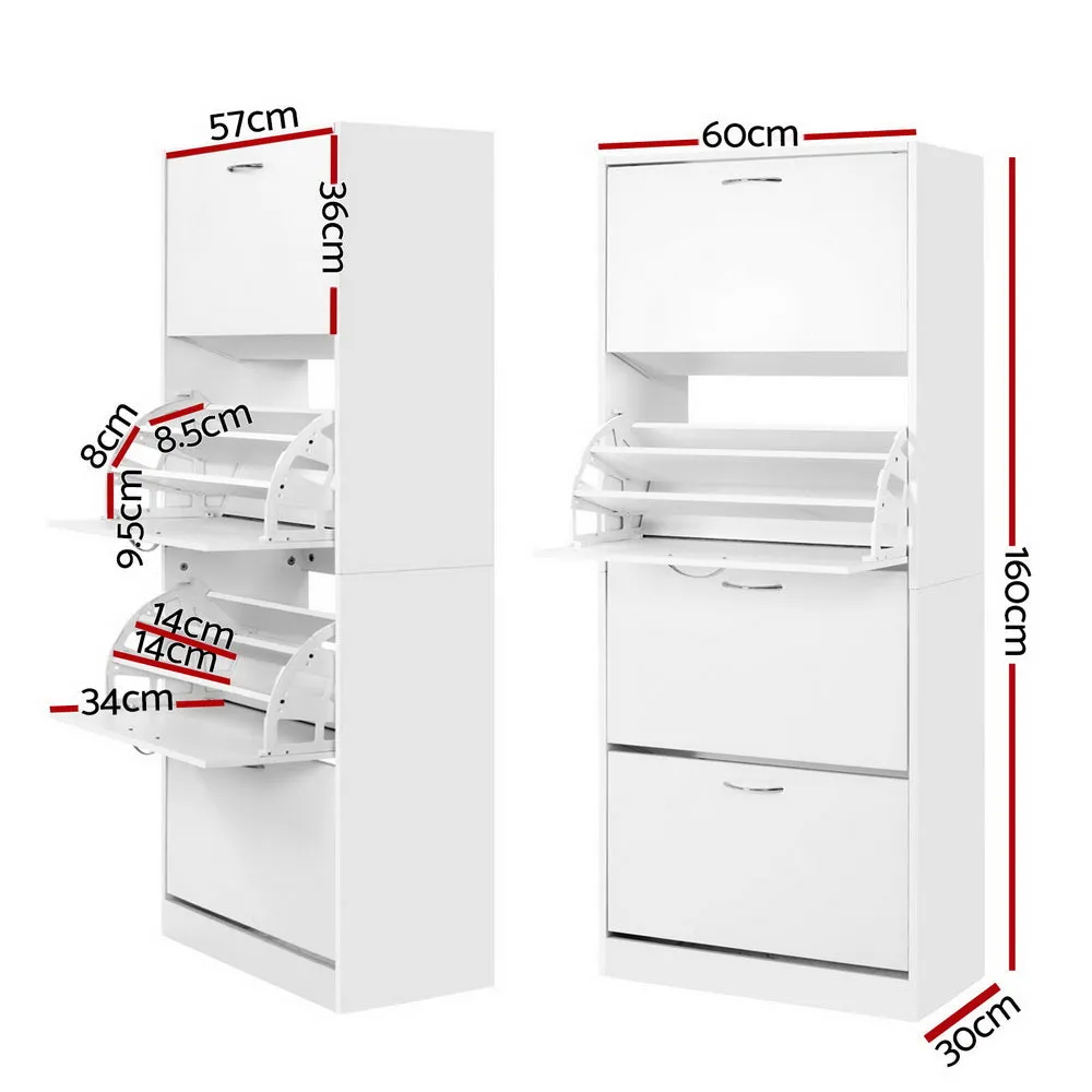 60 Pairs Shoe Cabinet Shoes Rack Storage Organiser Shelf Cupboard Drawer