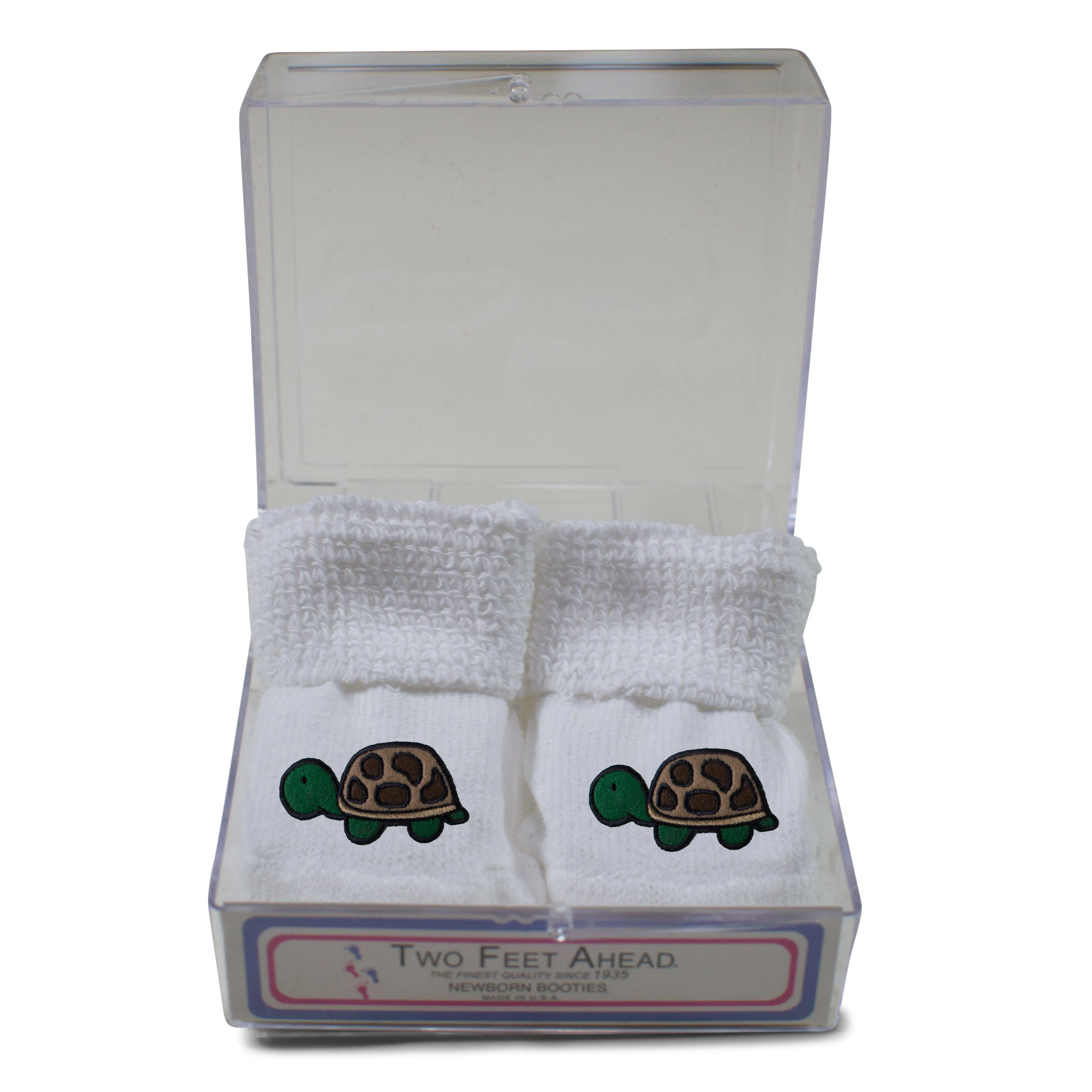 Baby Appliqued Gift Box Booties (555)