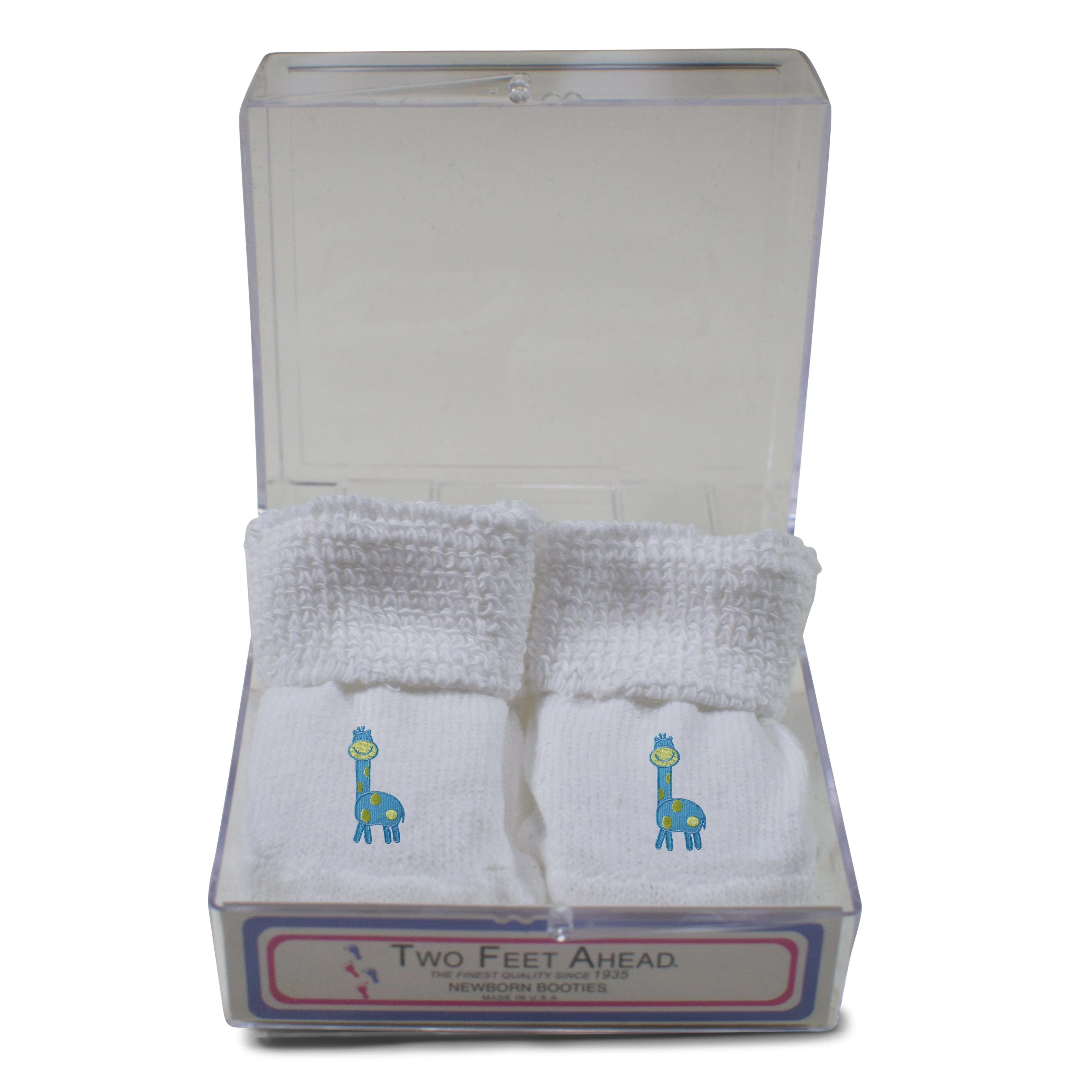 Baby Appliqued Gift Box Booties (555)
