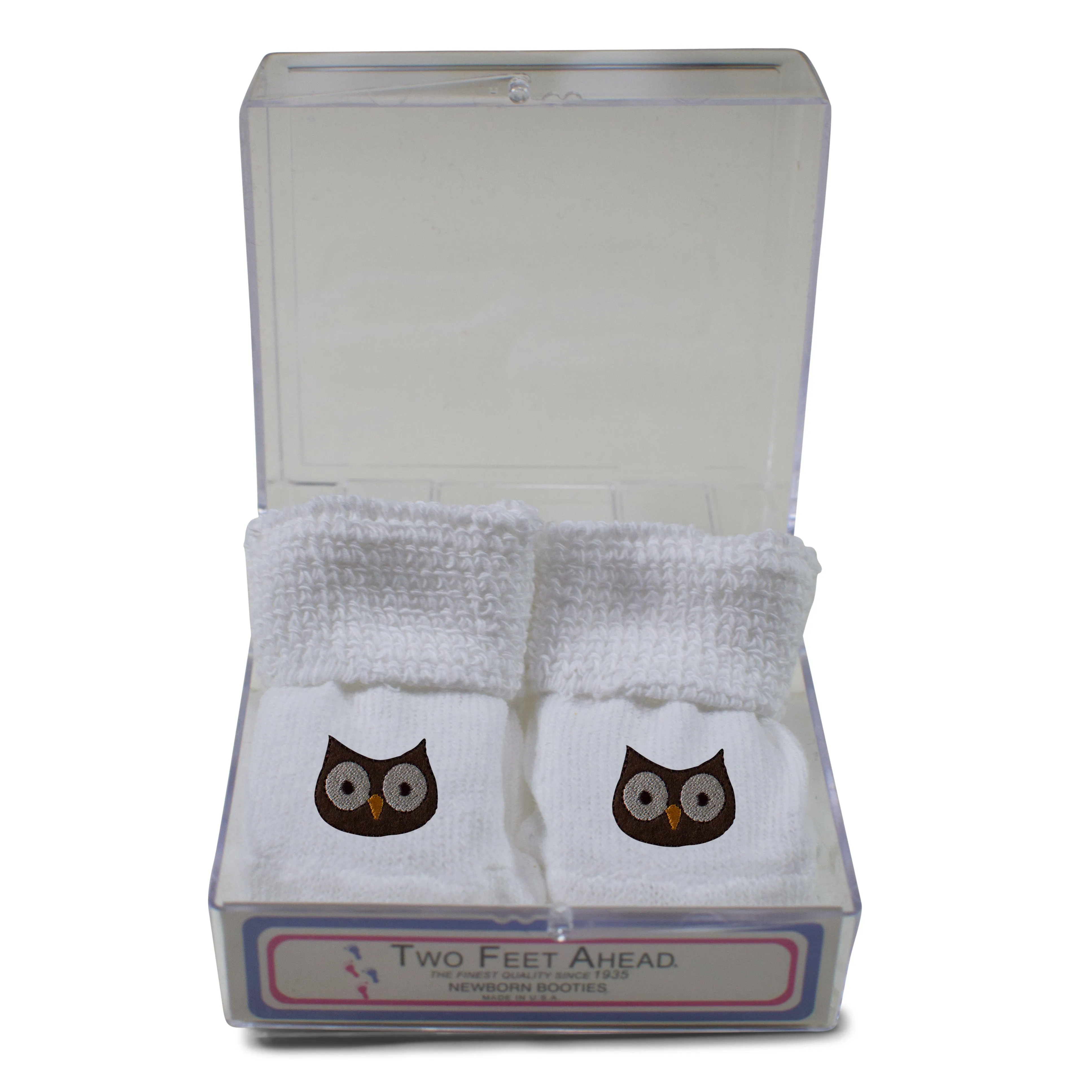 Baby Appliqued Gift Box Booties (555)