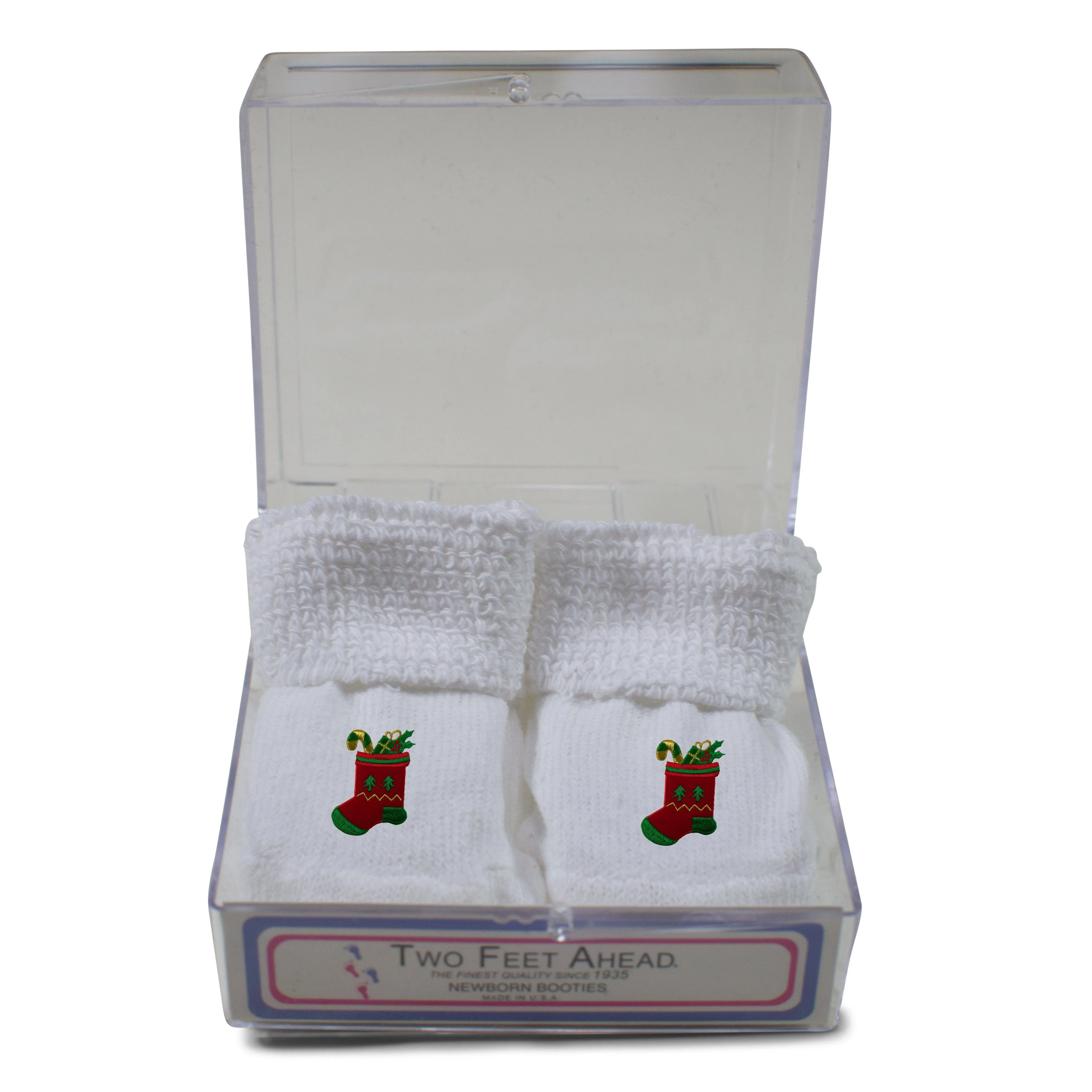 Baby Appliqued Gift Box Booties (555)