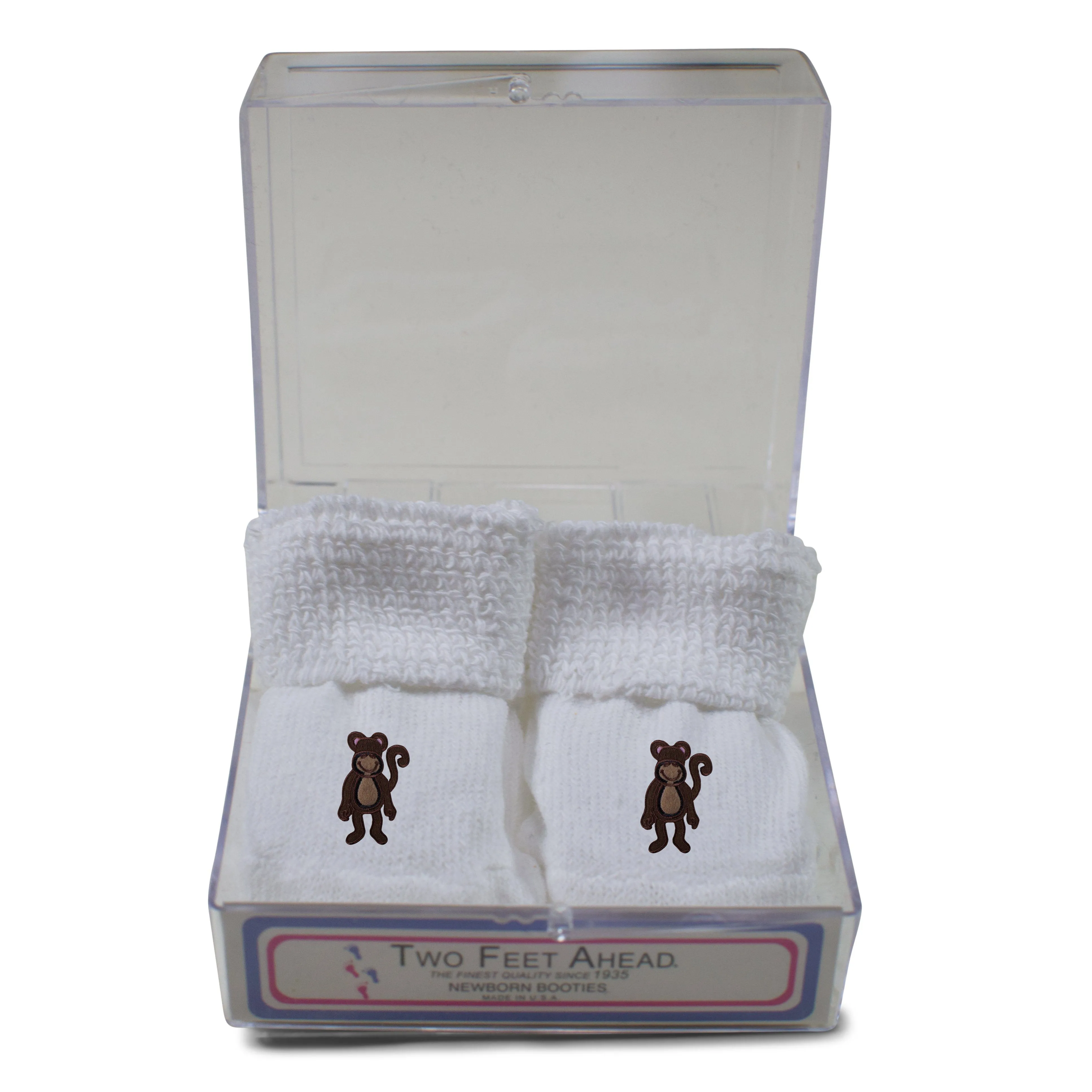 Baby Appliqued Gift Box Booties (555)