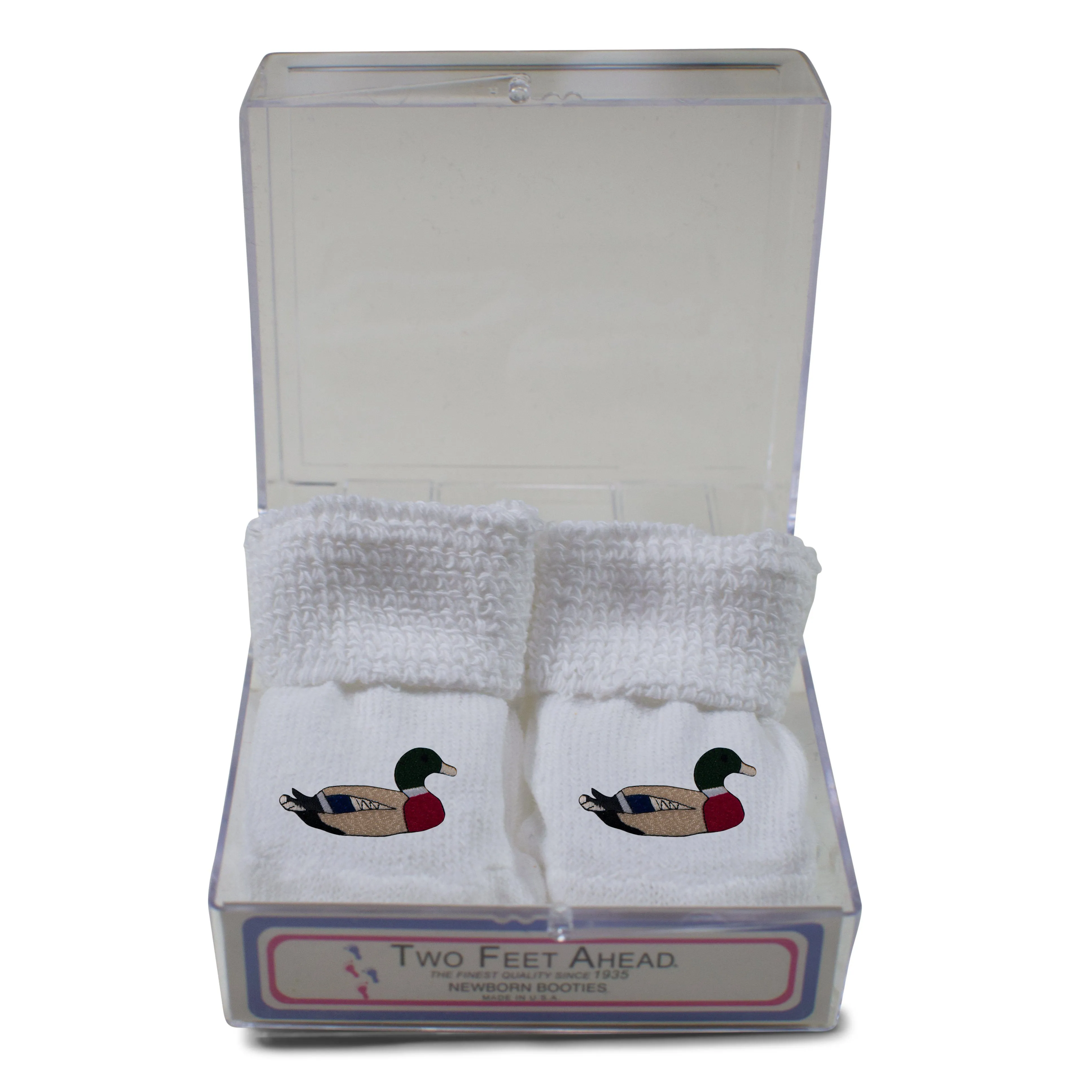 Baby Appliqued Gift Box Booties (555)
