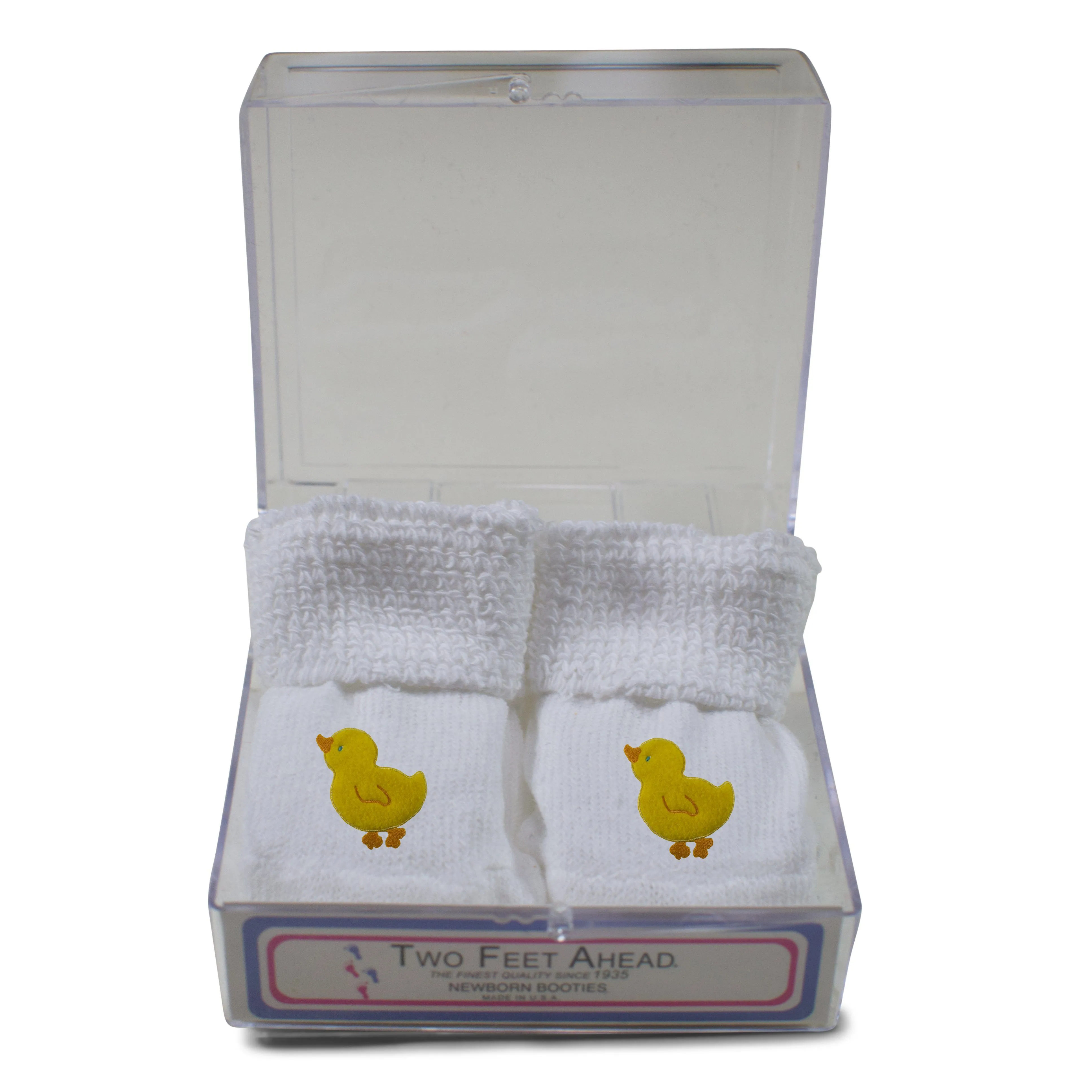 Baby Appliqued Gift Box Booties (555)