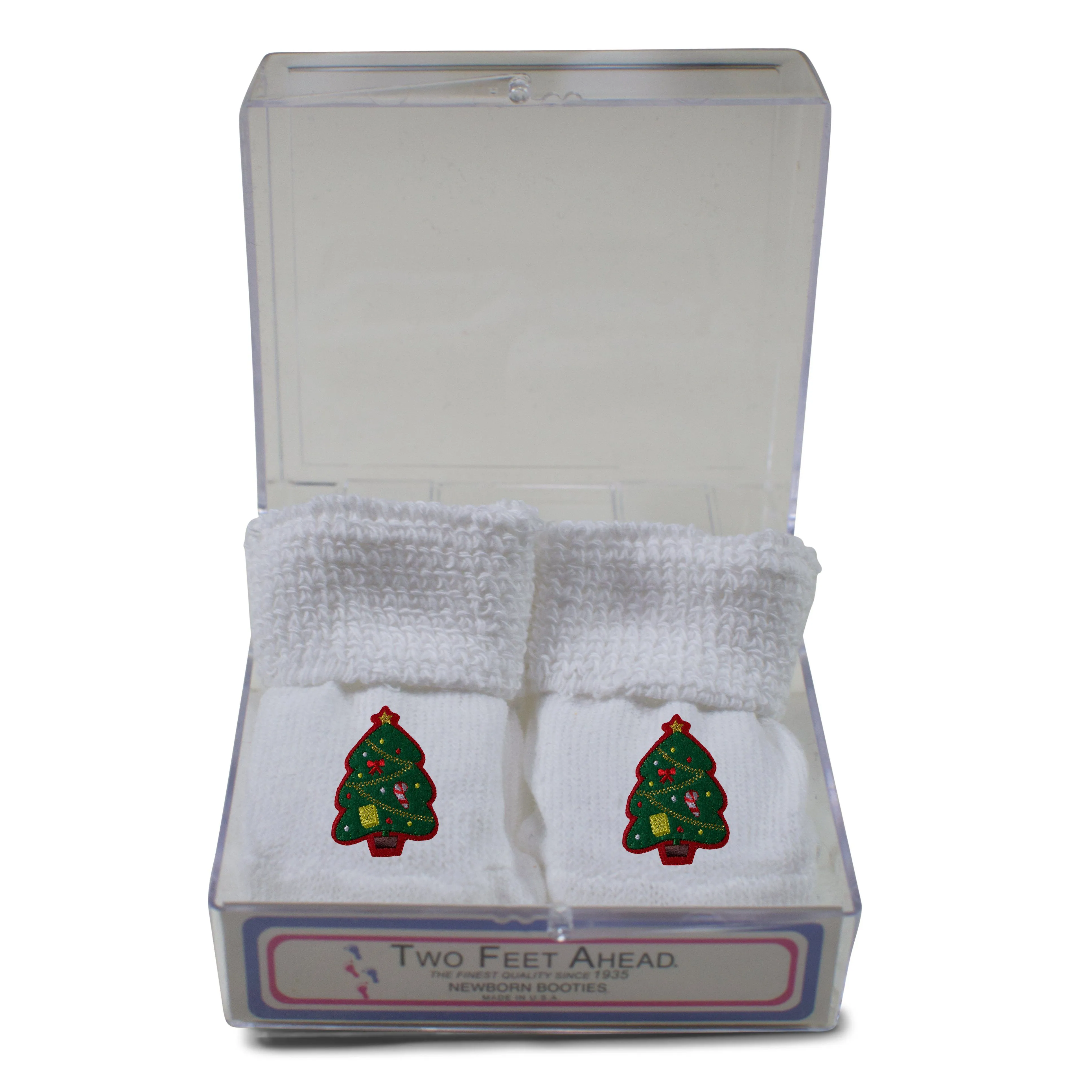 Baby Appliqued Gift Box Booties (555)