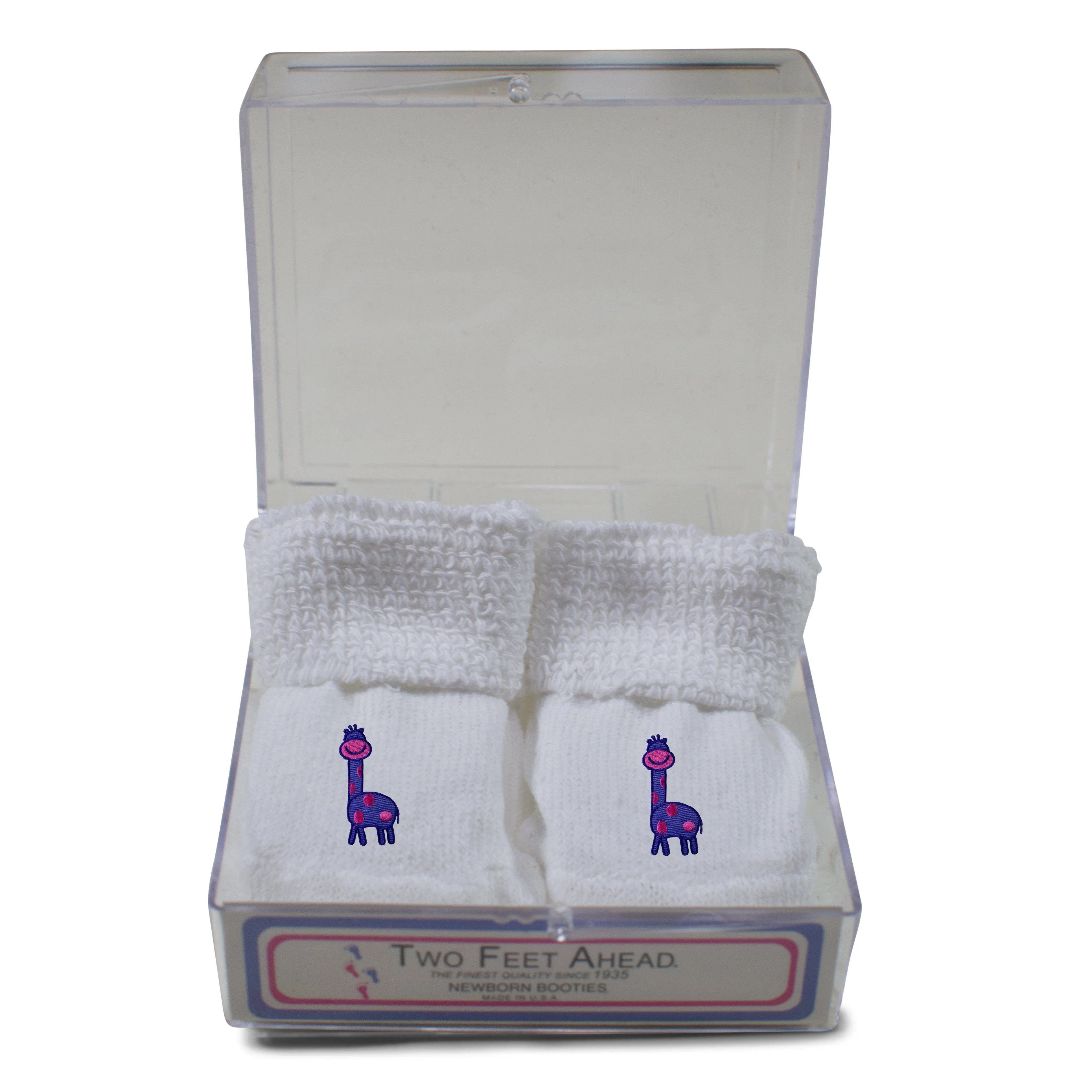 Baby Appliqued Gift Box Booties (555)