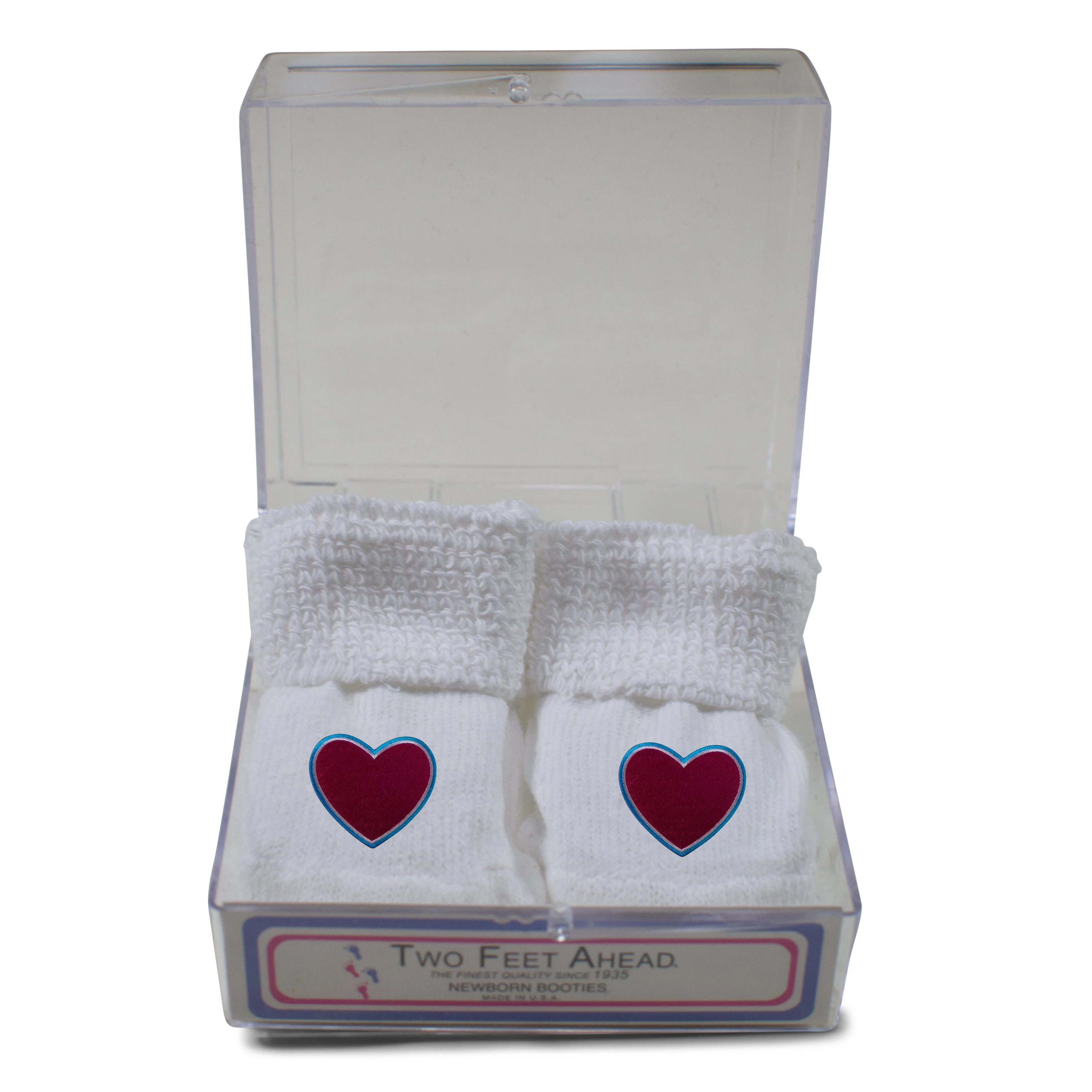 Baby Appliqued Gift Box Booties (555)