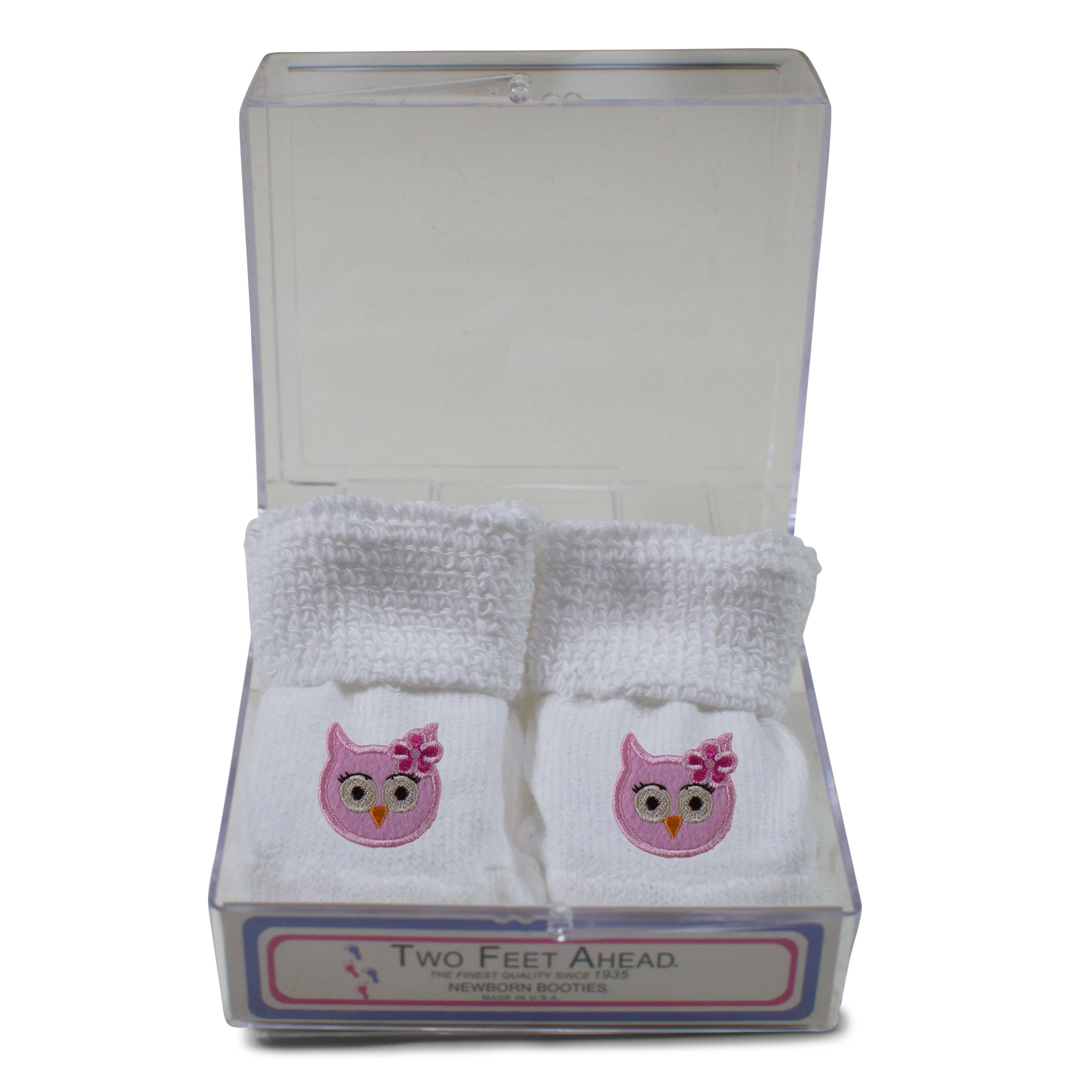 Baby Appliqued Gift Box Booties (555)