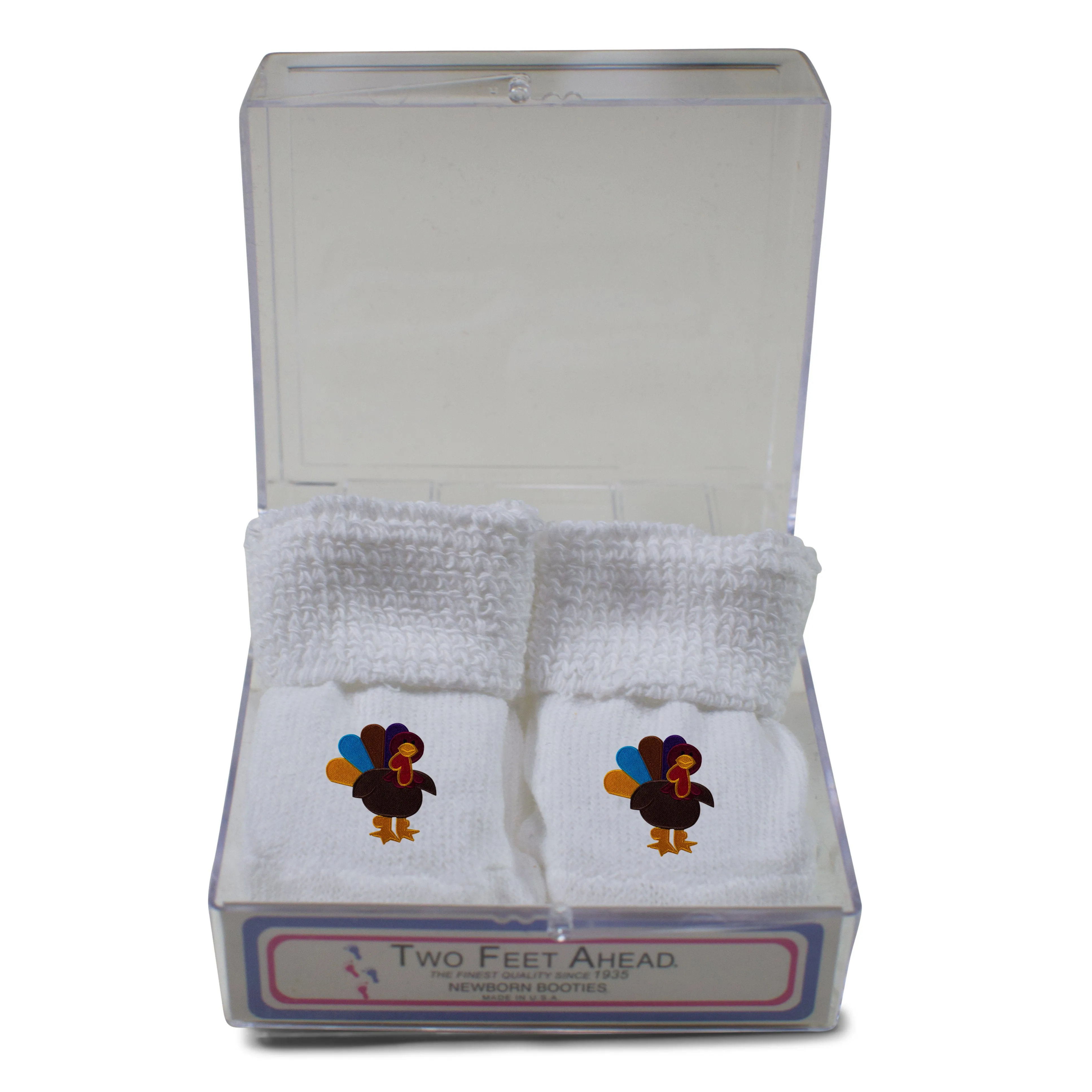 Baby Appliqued Gift Box Booties (555)