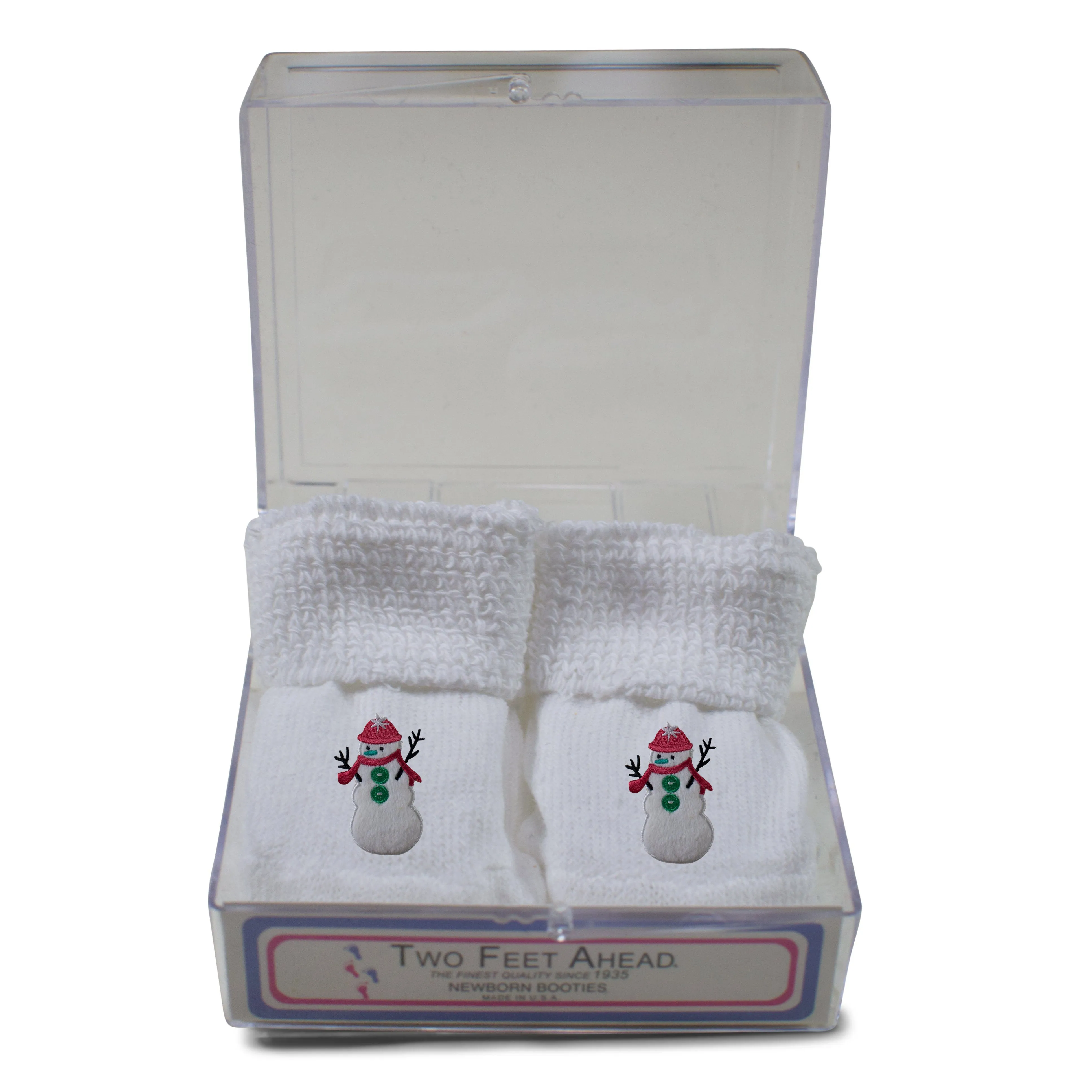 Baby Appliqued Gift Box Booties (555)