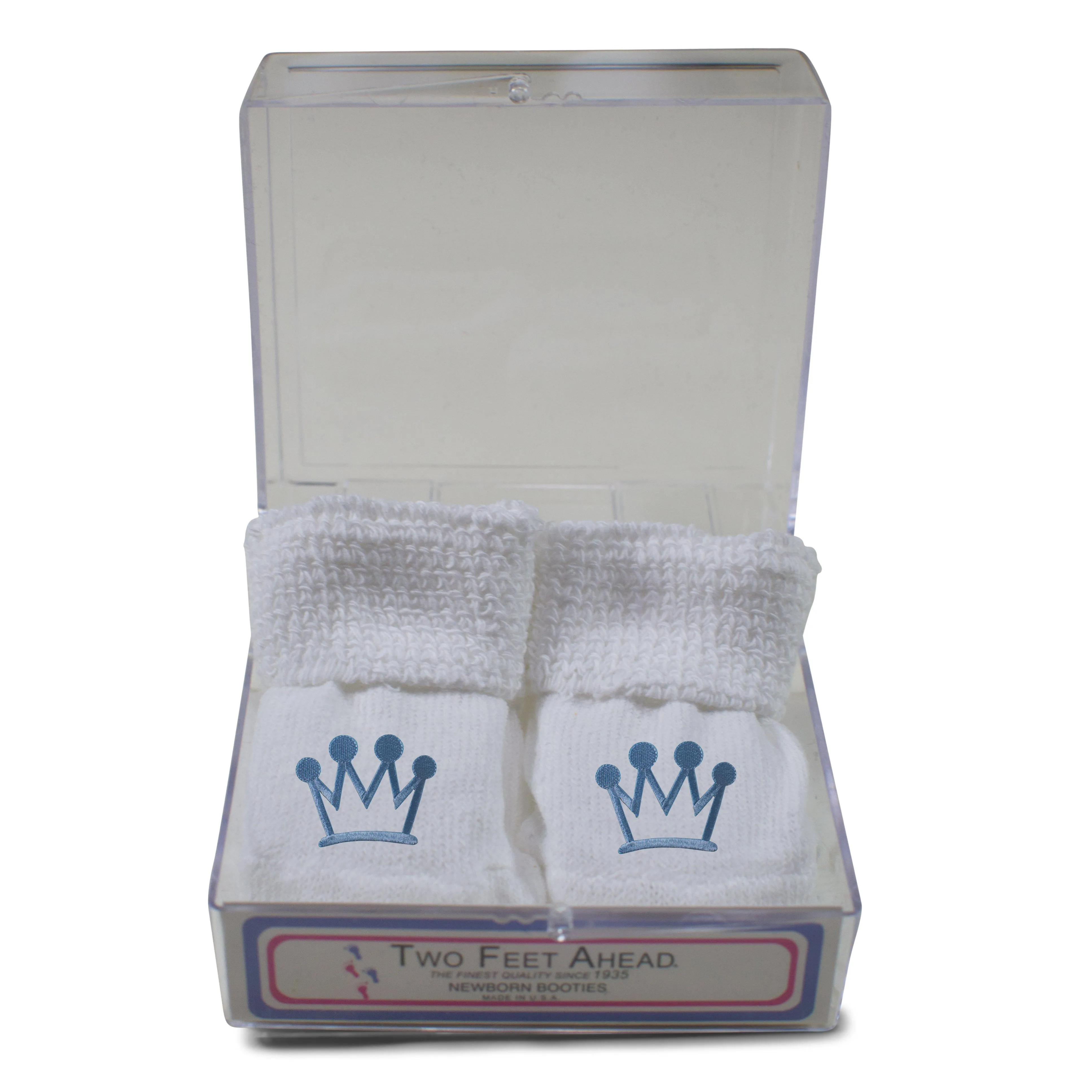 Baby Appliqued Gift Box Booties (555)