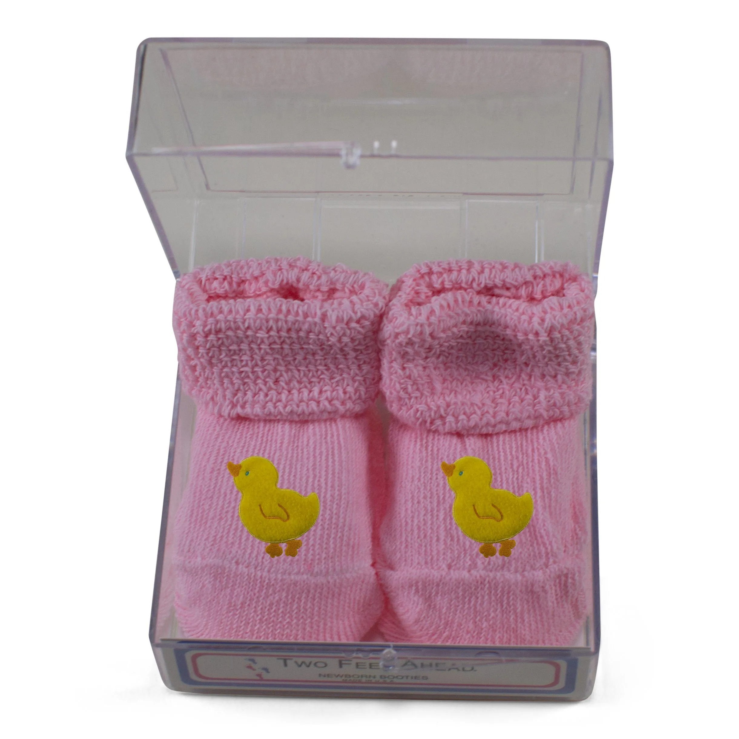 Baby Appliqued Gift Box Booties (555)
