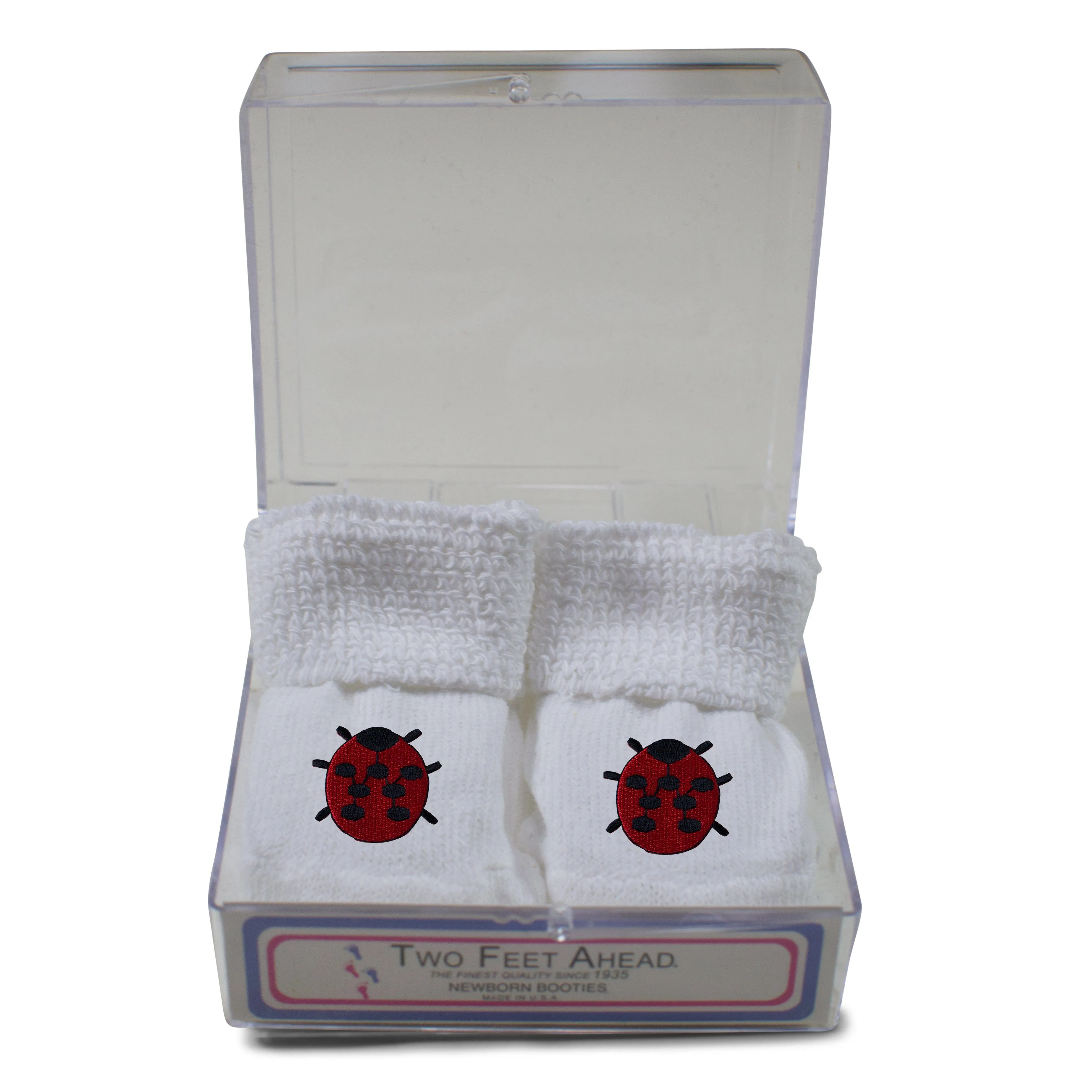 Baby Appliqued Gift Box Booties (555)