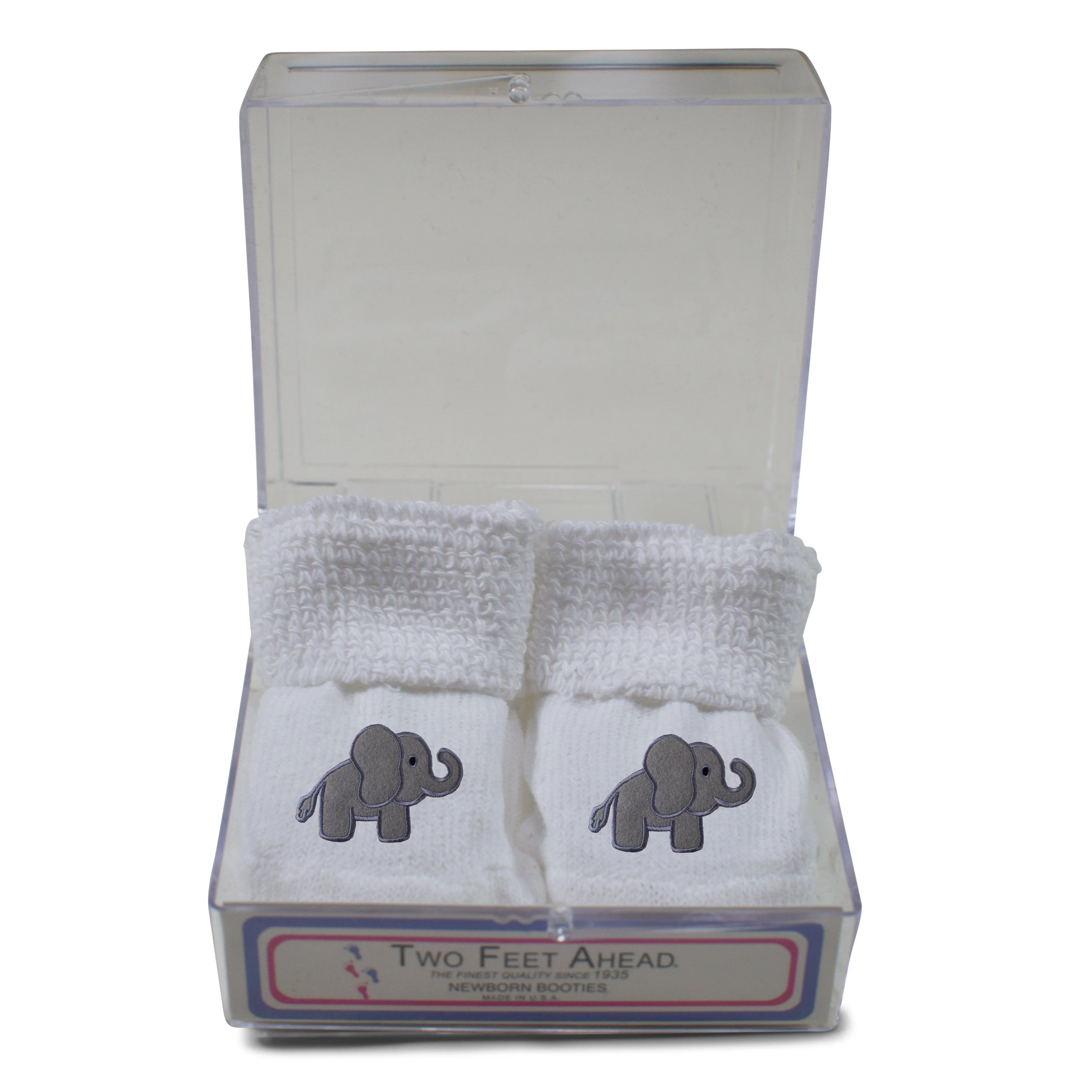 Baby Appliqued Gift Box Booties (555)