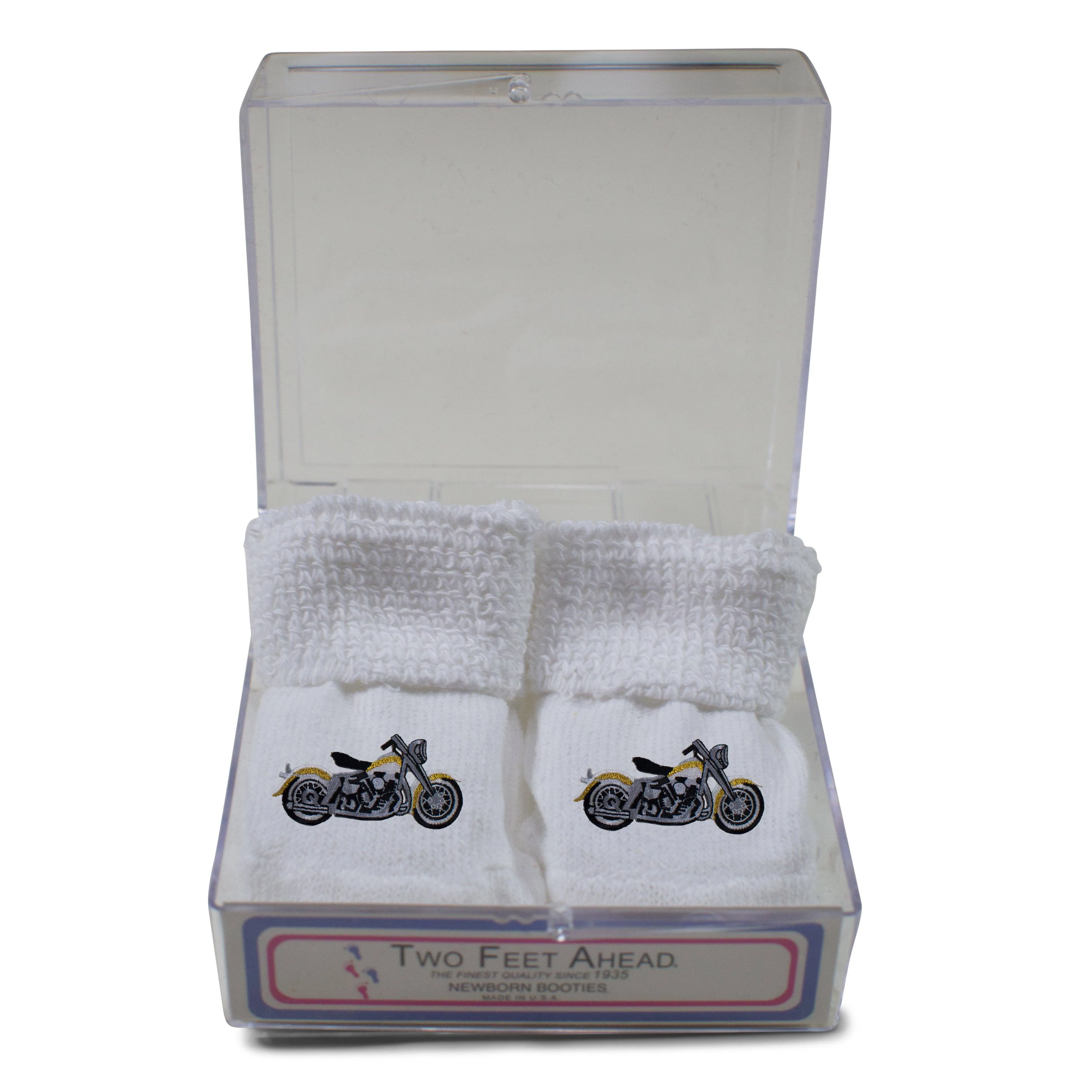 Baby Appliqued Gift Box Booties (555)
