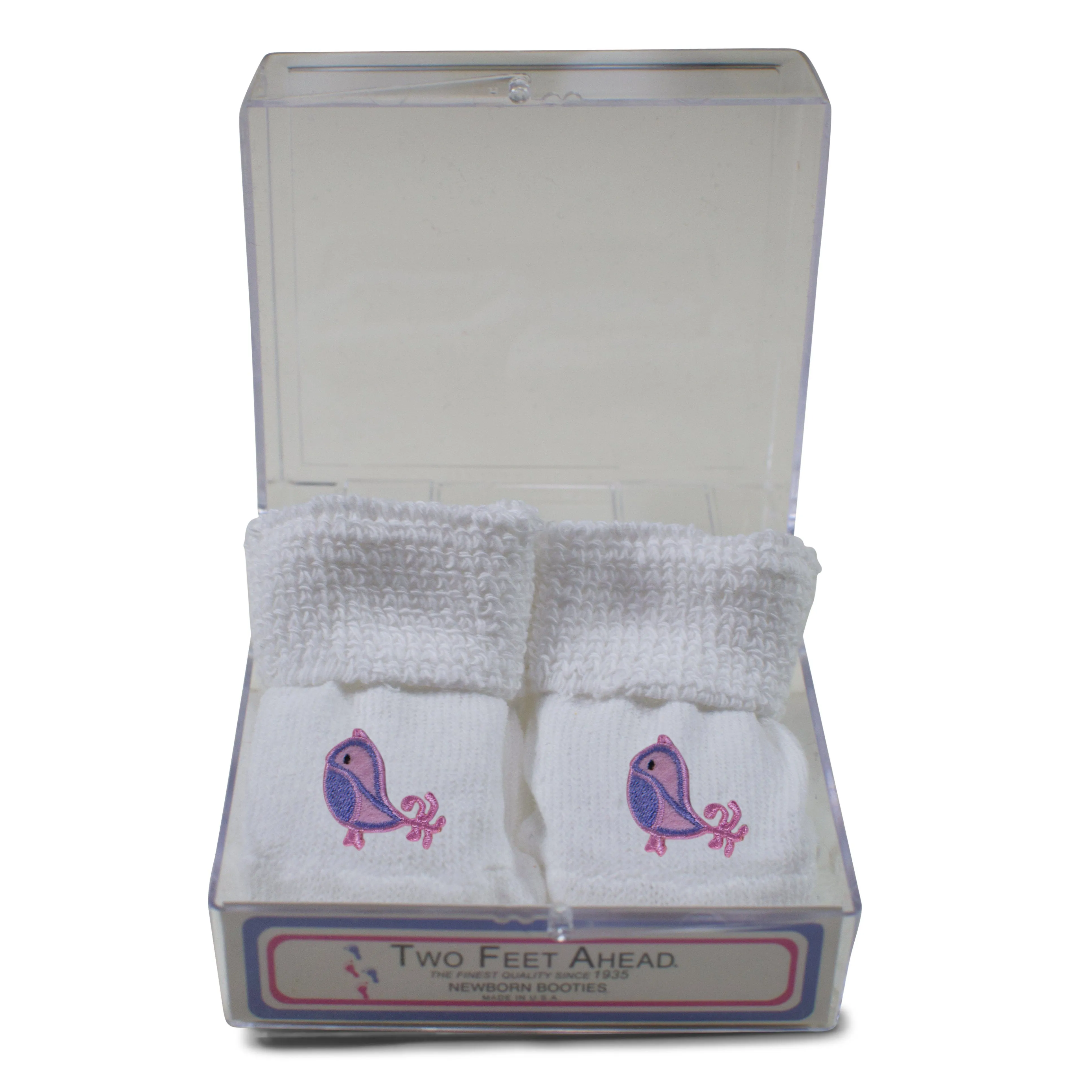 Baby Appliqued Gift Box Booties (555)