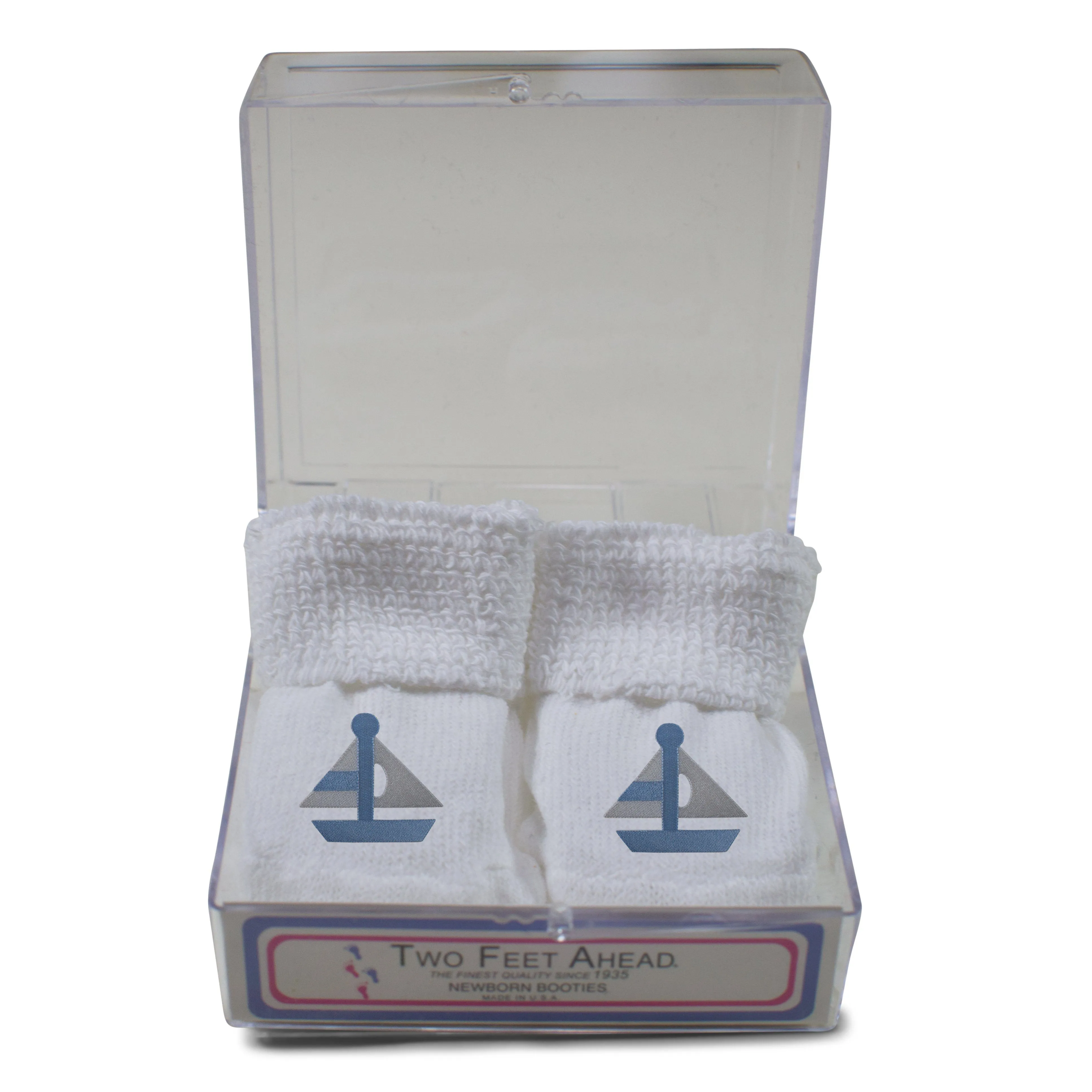 Baby Appliqued Gift Box Booties (555)