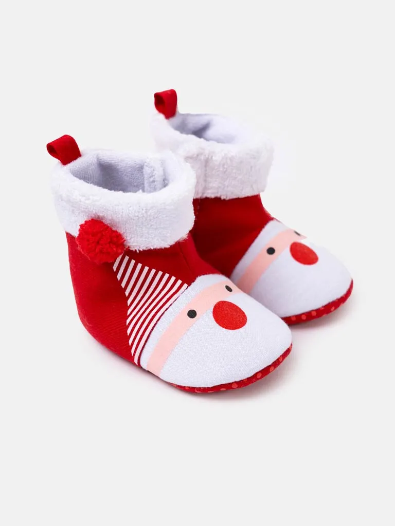 Baby Christmas Santa Booties