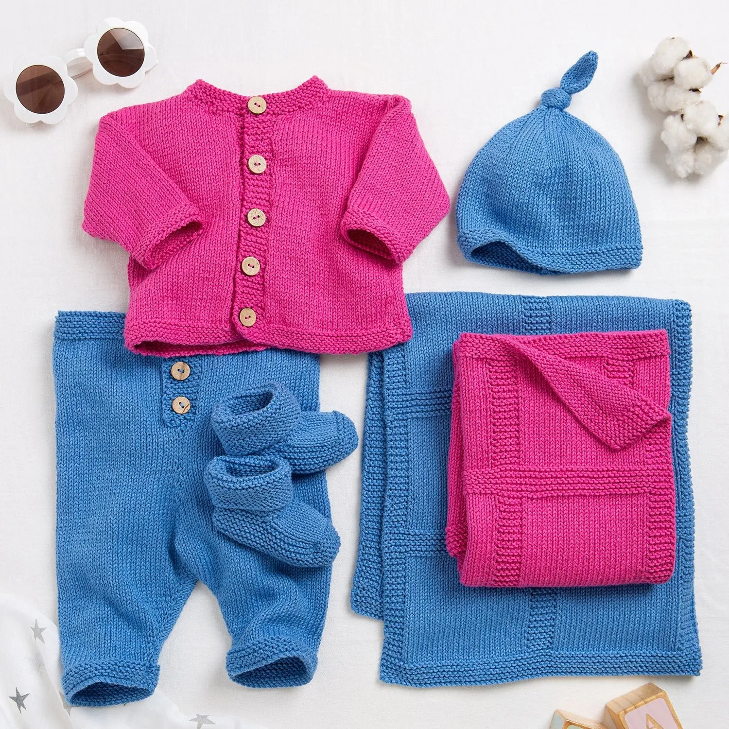 Baby Cotton Booties Knitting Kit