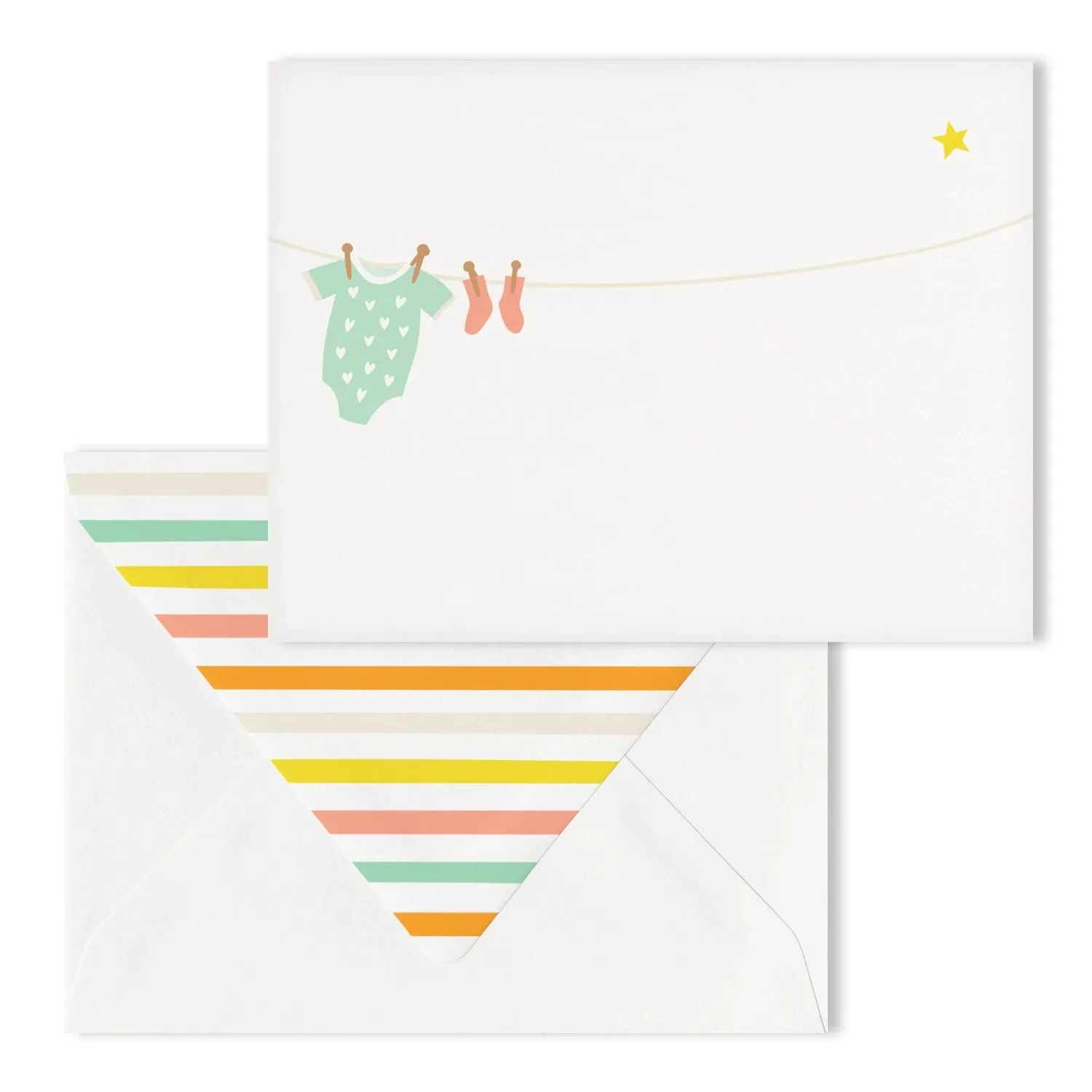 Baby Shower Greeting Card - Oh Baby - Blank Inside