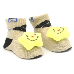 Baby Socks Booties - Light Brown