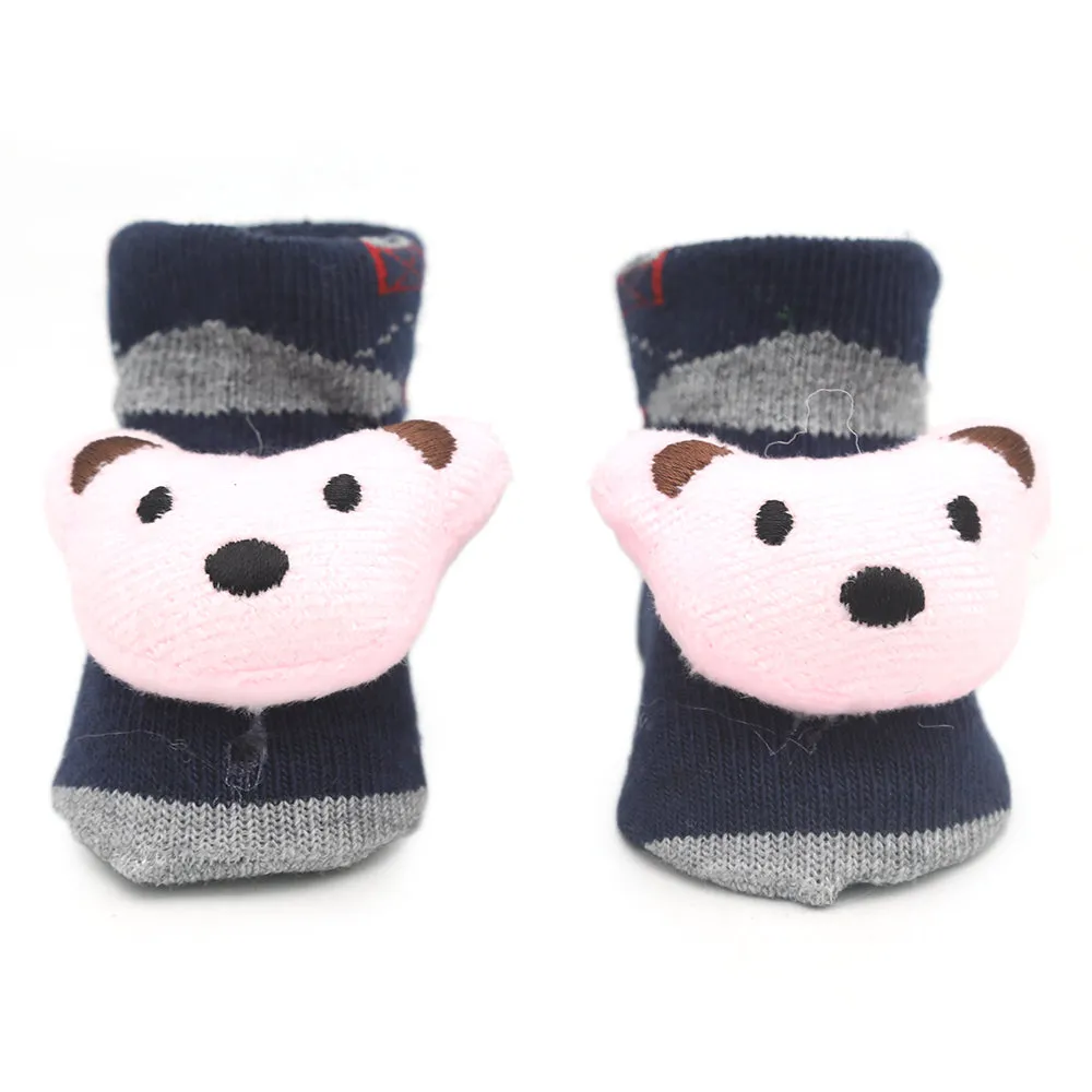 Baby Socks Booties -Navy Blue