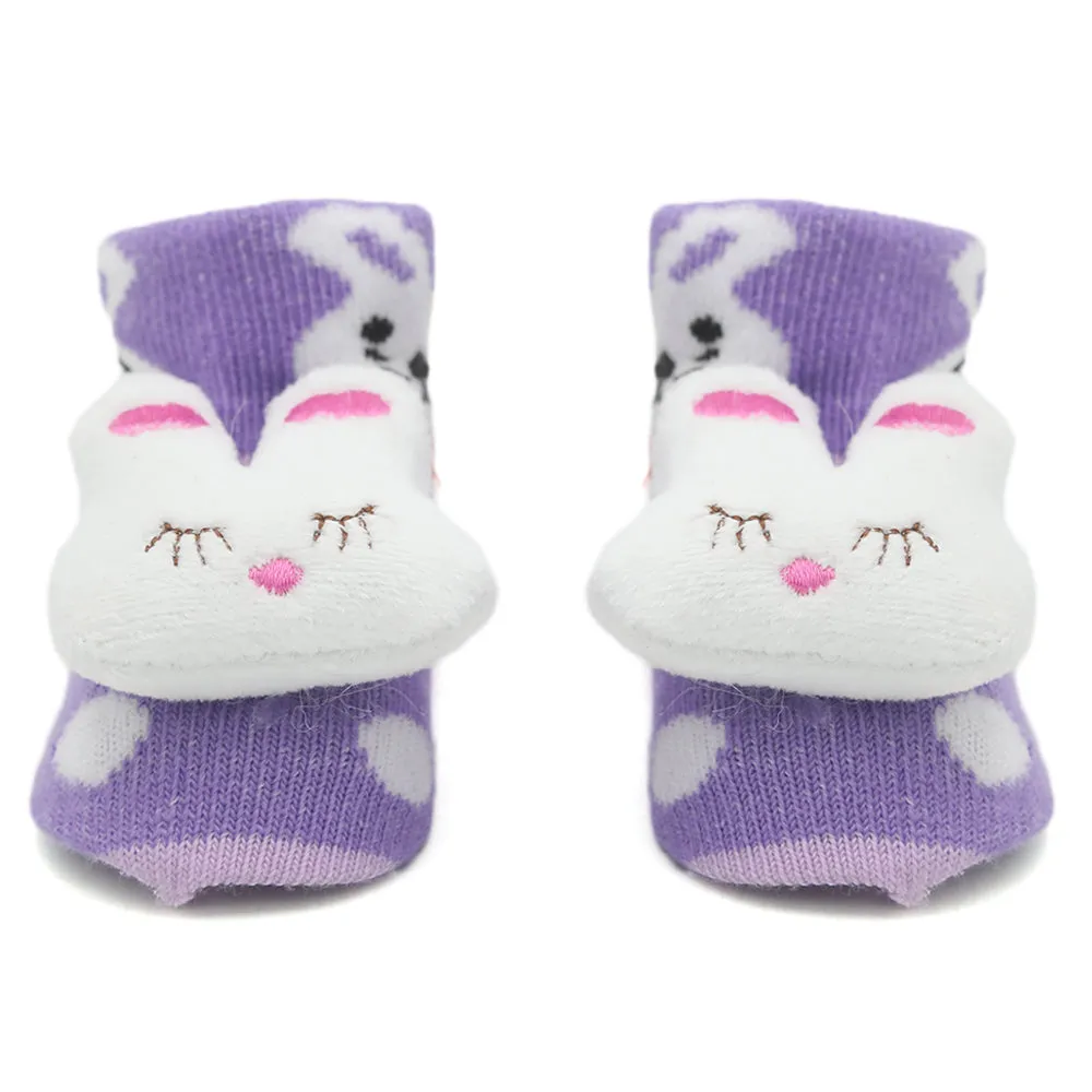 Baby Socks Booties - Purple