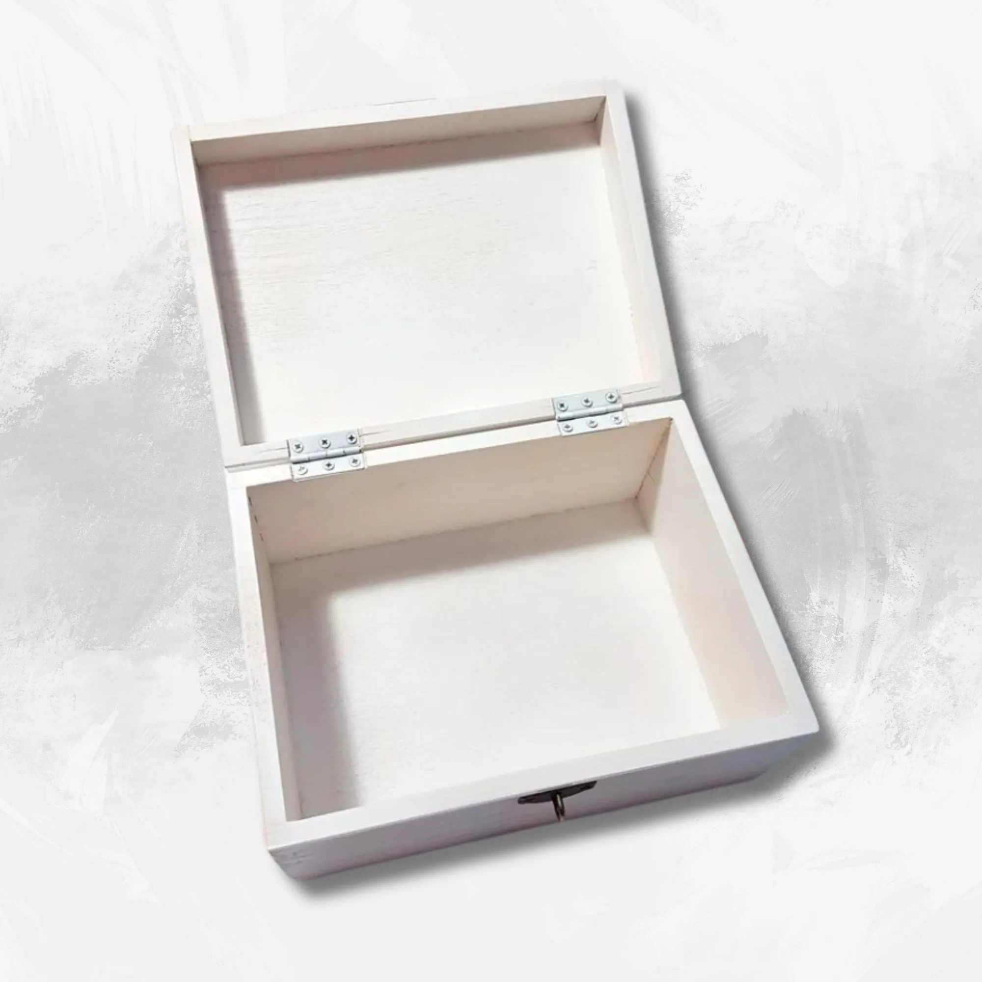 Baby's First Memory Box | Newborn Baby Stork Milestone Gift | White Wood Chest