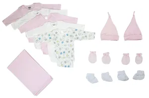 Bambini Newborn Baby Girl 12 Pc Layette Baby Shower Gift Set