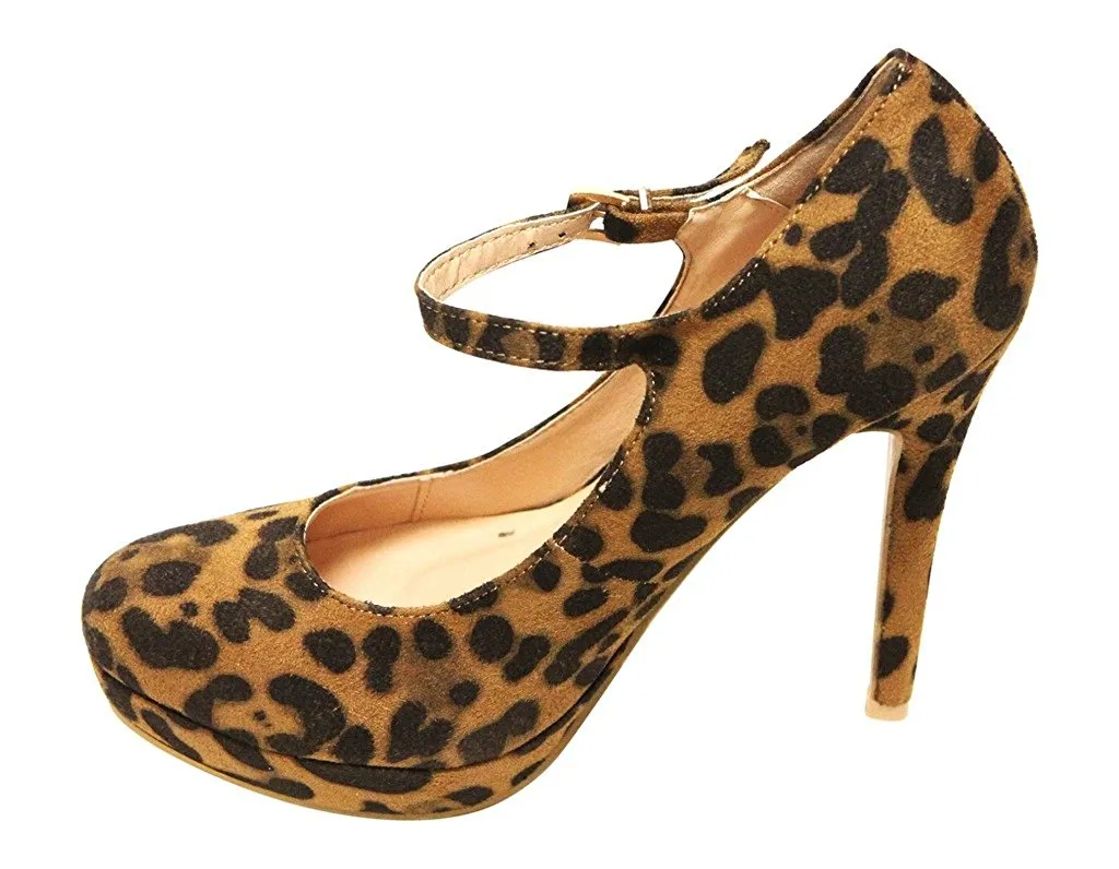Bella Marie Tamika-13 Women's almond toe platform high heel mary jane squeaky suede pumps shoes