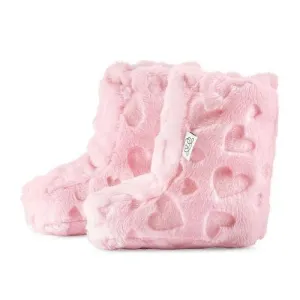 Booties | Faux Fur Cold Weather Booties in Dusty Pink | Maylily