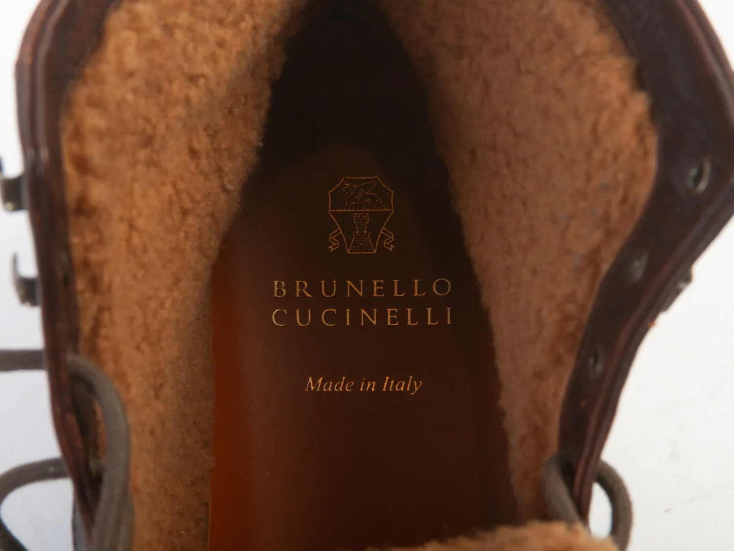 Brunello Cucinelli Brown Shearling Boots