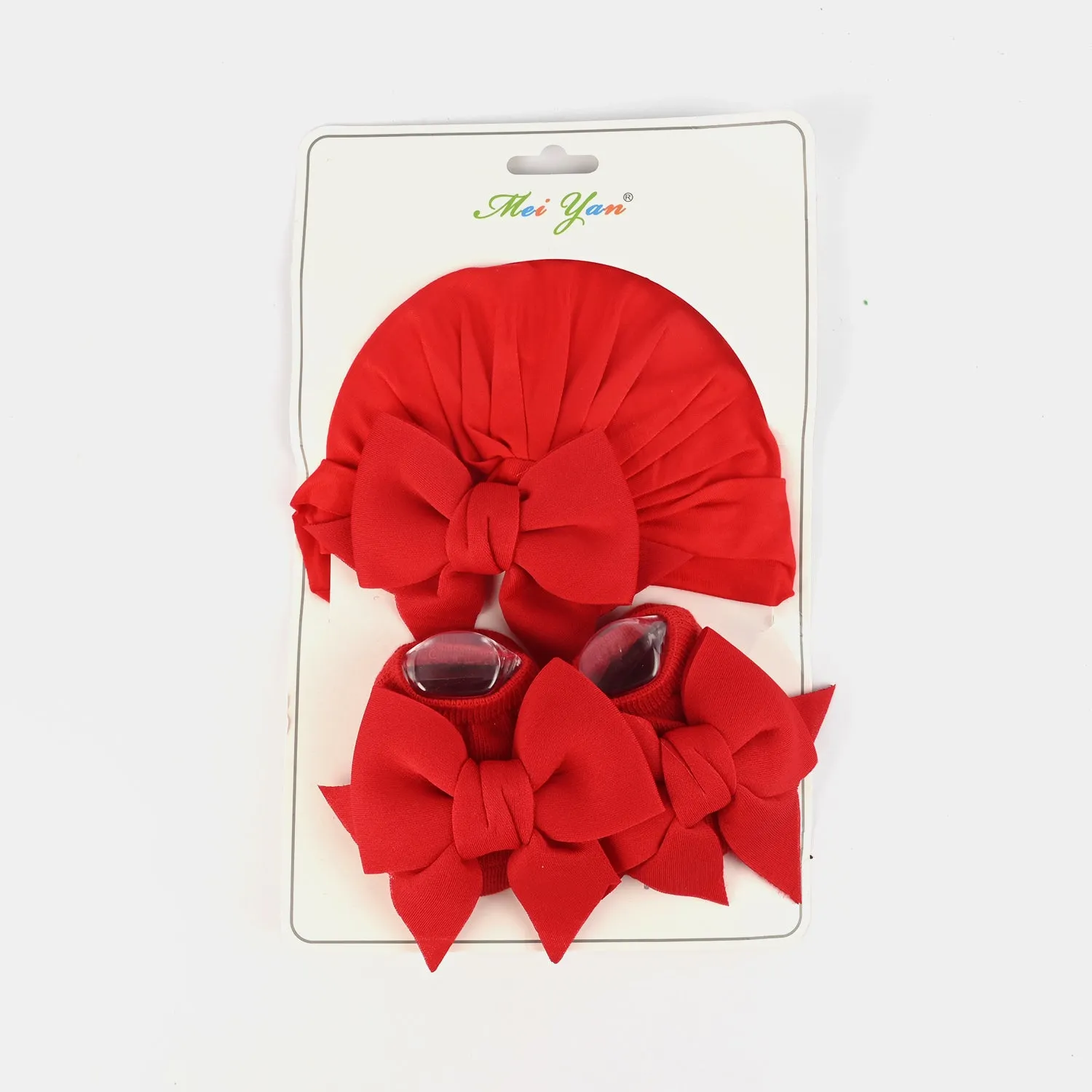 Cap w/Booties Red 6M 