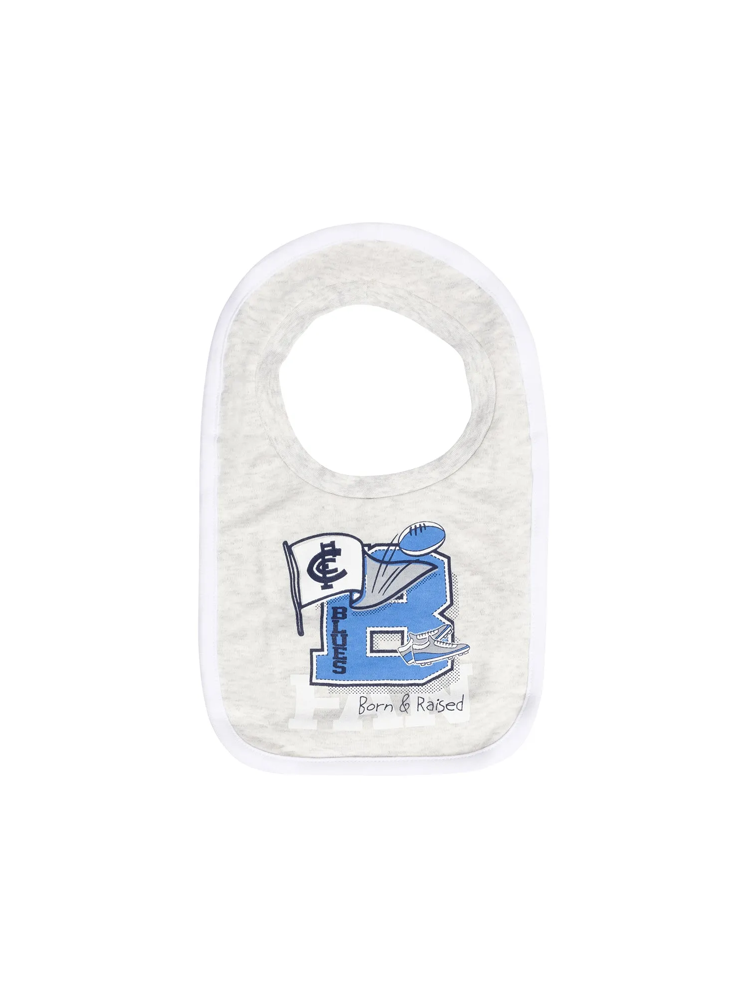 Carlton Blues Baby Infants Footy Fan Romper Bib Booties Gift Set