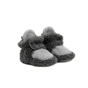 Cozy Shein Snap Booties Shea Charcoal