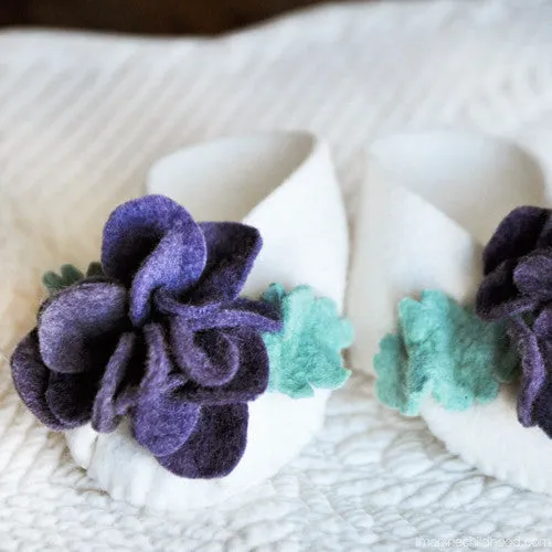 DIY Baby Booties Kit Lavender