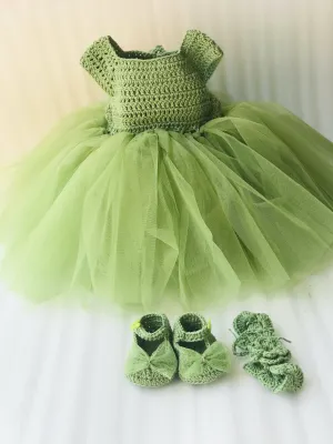 Fancy Frock hand Crocheted