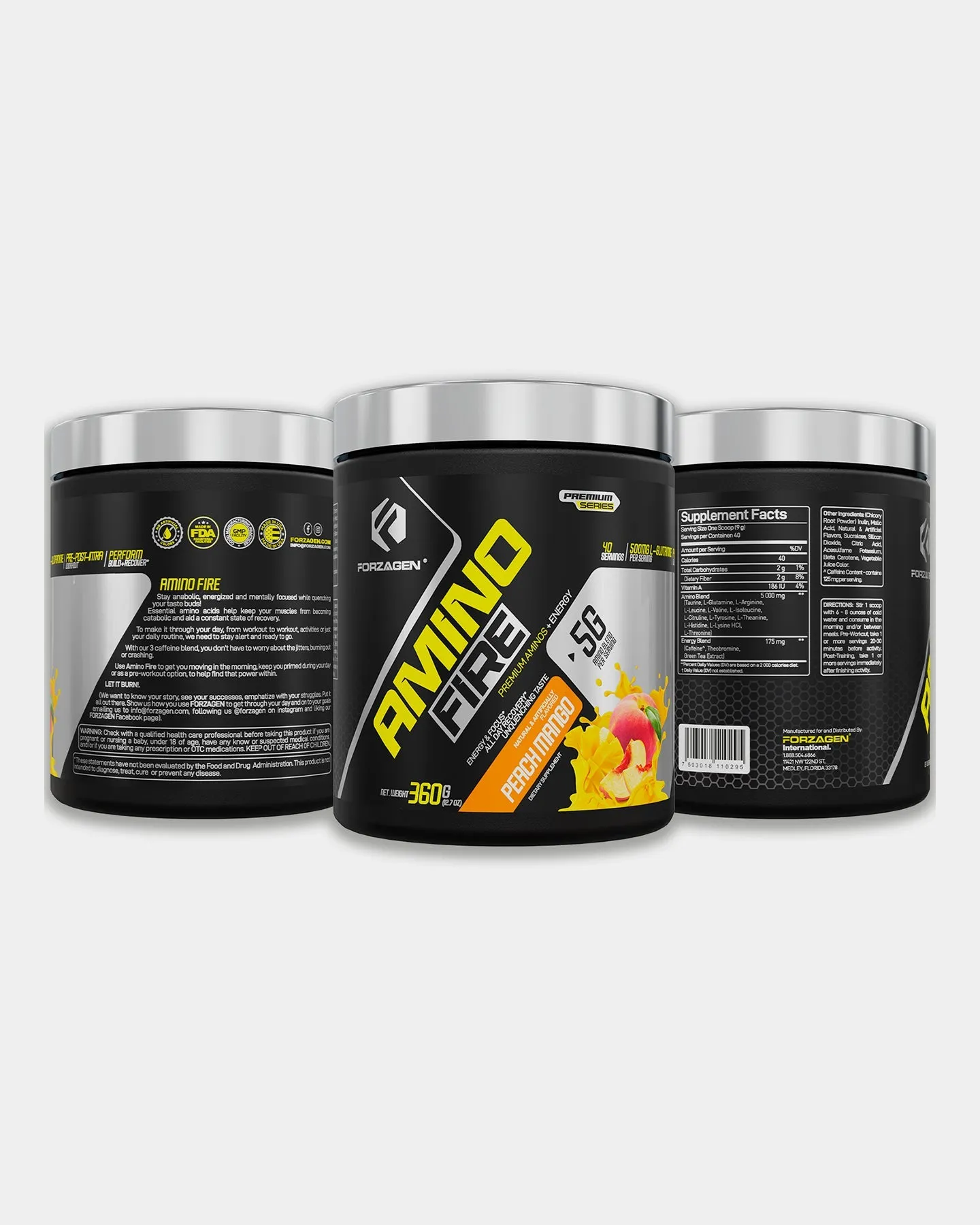 Forzagen Amino Fire Essential BCAAs   Pre Workout Energy