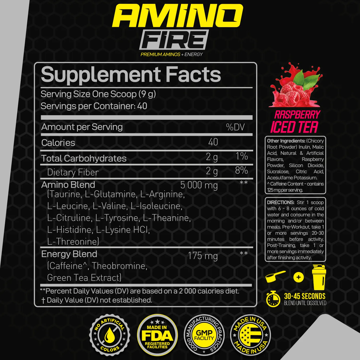 Forzagen Amino Fire Essential BCAAs   Pre Workout Energy