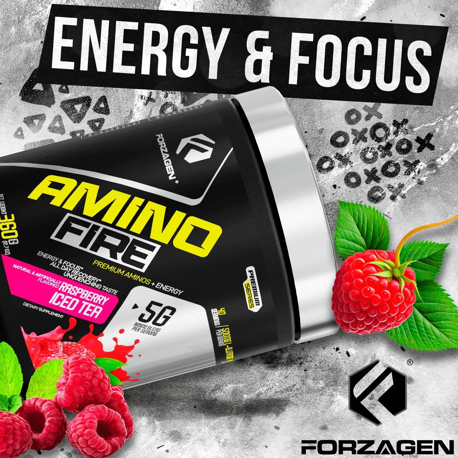 Forzagen Amino Fire Essential BCAAs   Pre Workout Energy