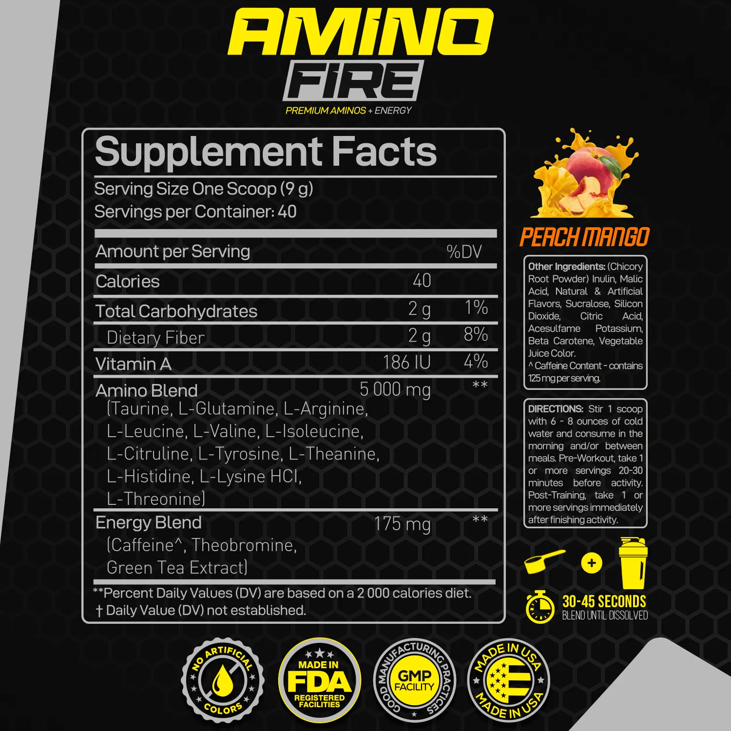 Forzagen Amino Fire Essential BCAAs   Pre Workout Energy