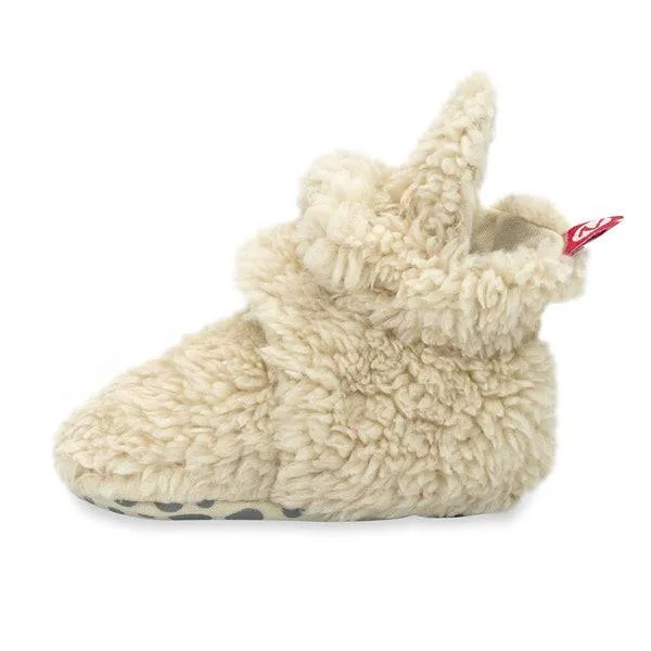 Furry Gripper Baby Bootie - Oat