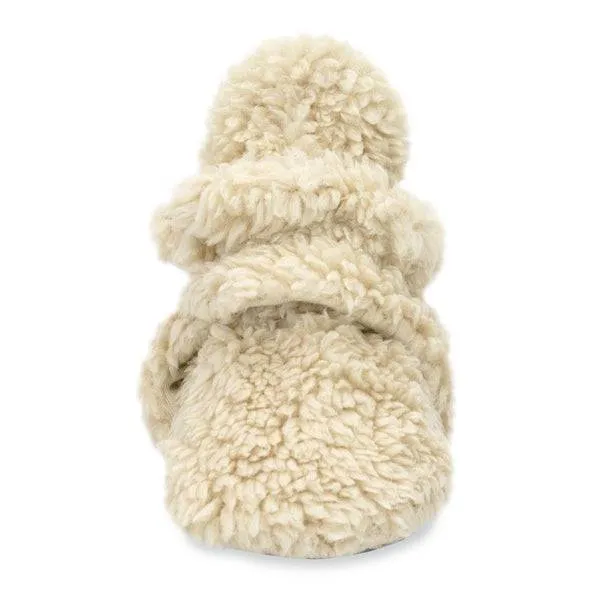Furry Gripper Baby Bootie - Oat