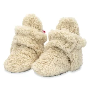 Furry Gripper Baby Bootie - Oat